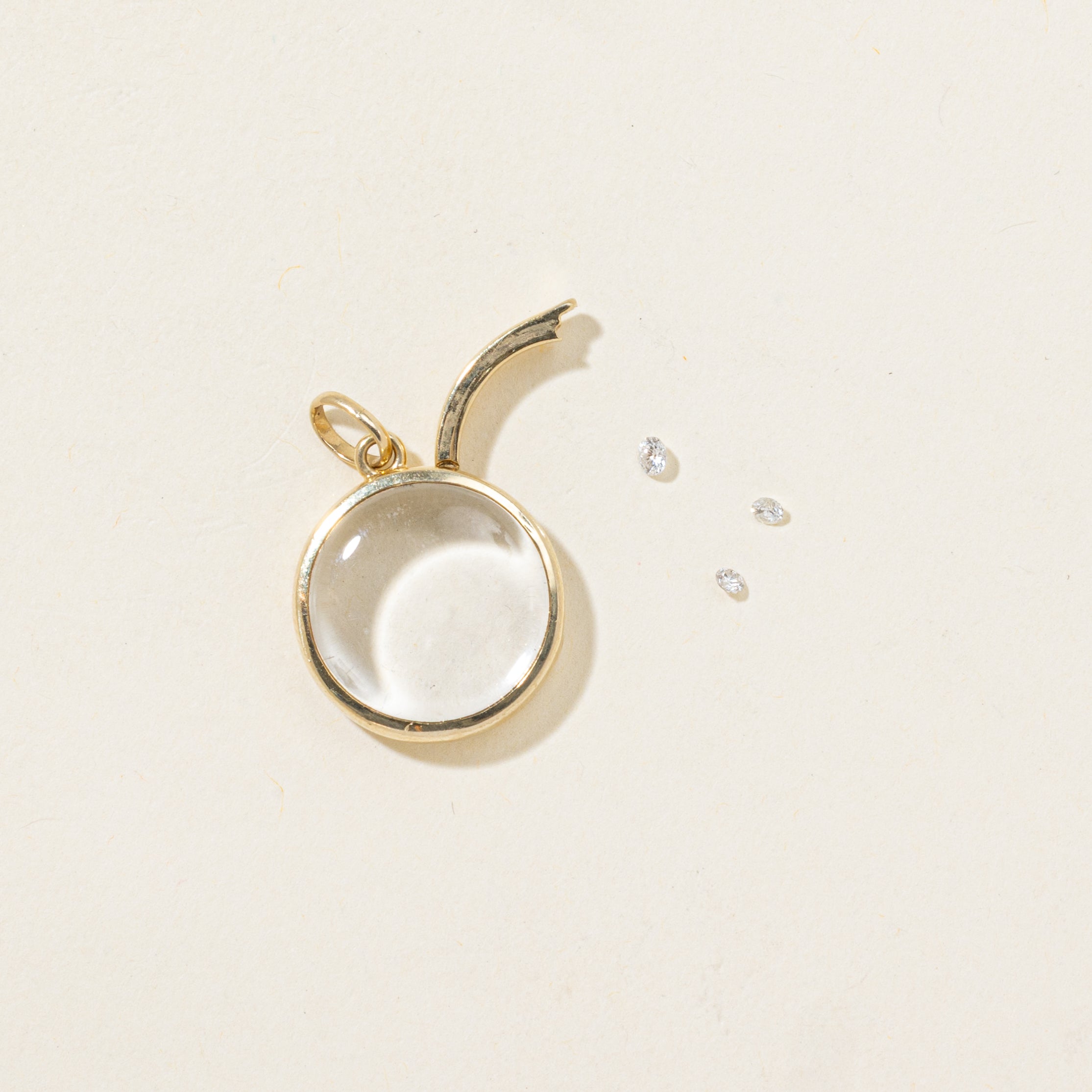 Yellow Gold Floating Diamond Pendant | 0.10ctw