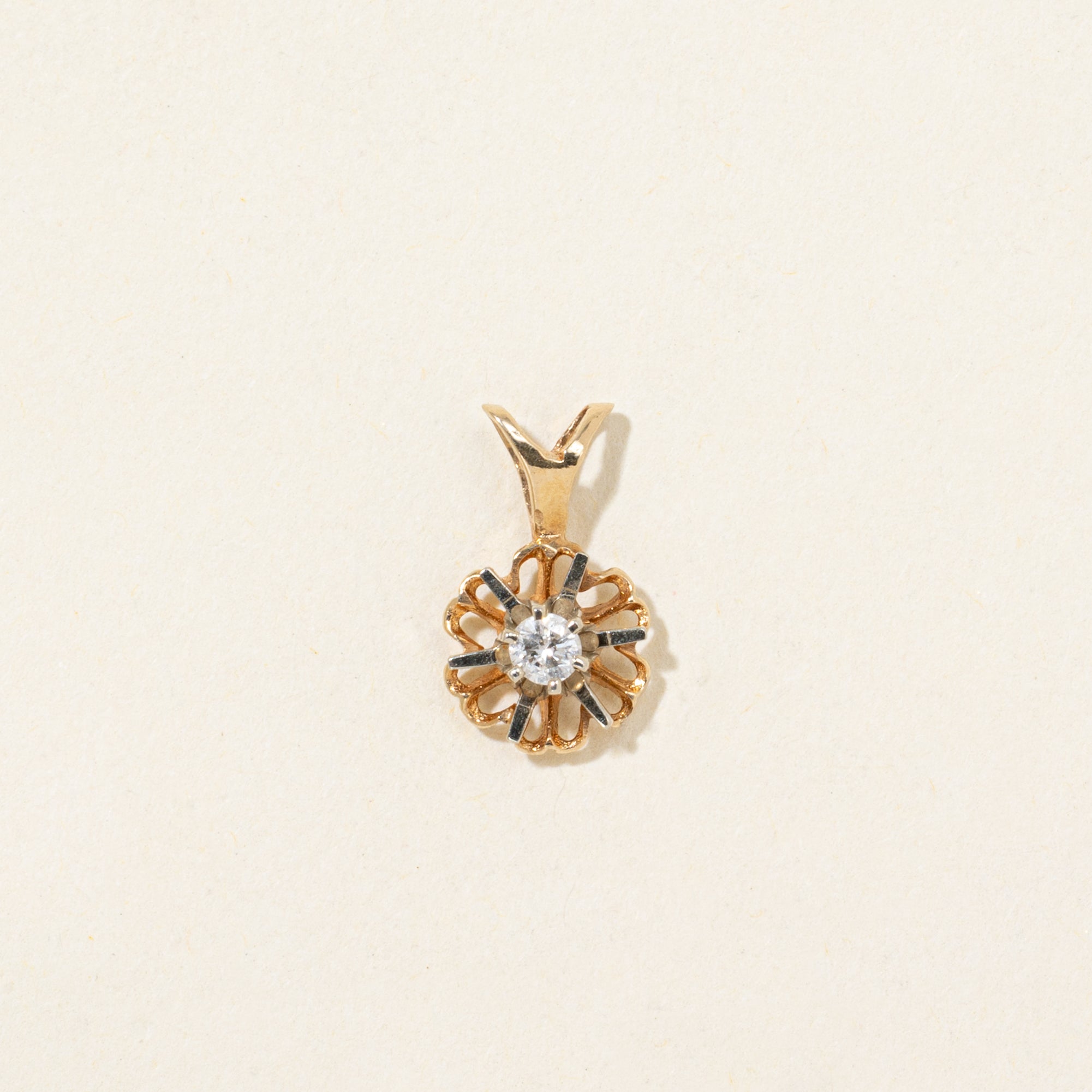 Diamond Floral Pendant | 0.10ct
