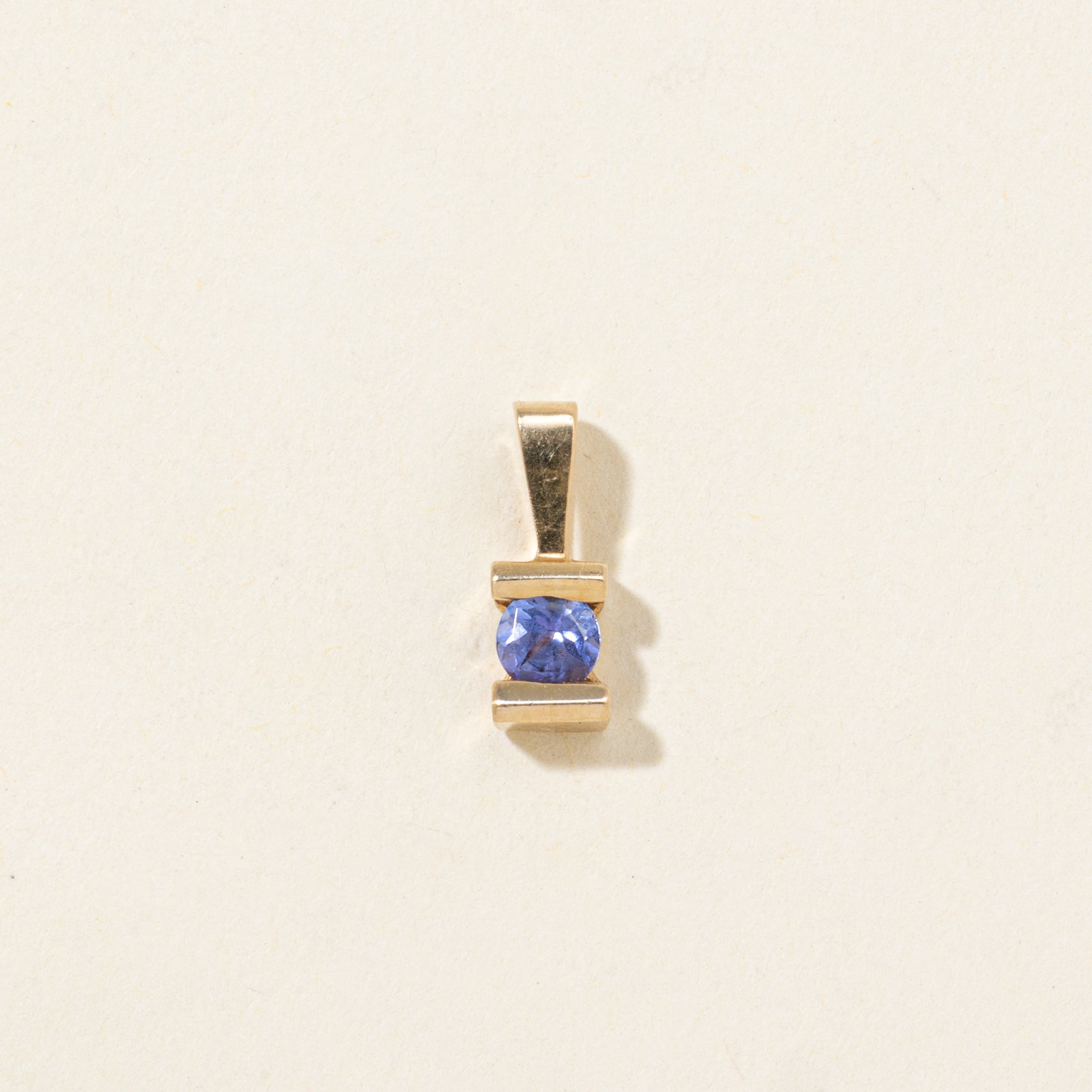 Tension Set Tanzanite Pendant | 0.20ct