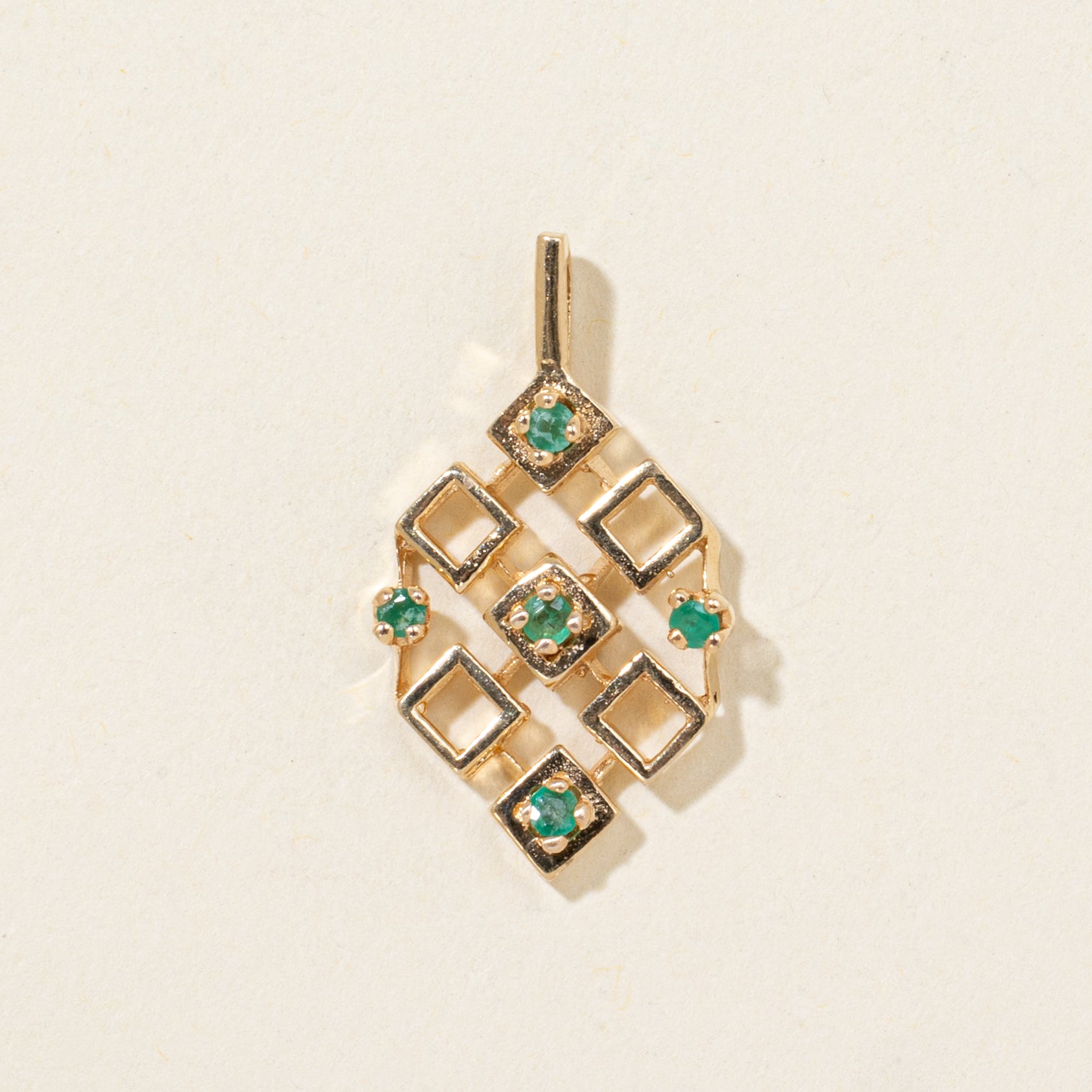 Emerald Geometric Pendant | 0.20ctw