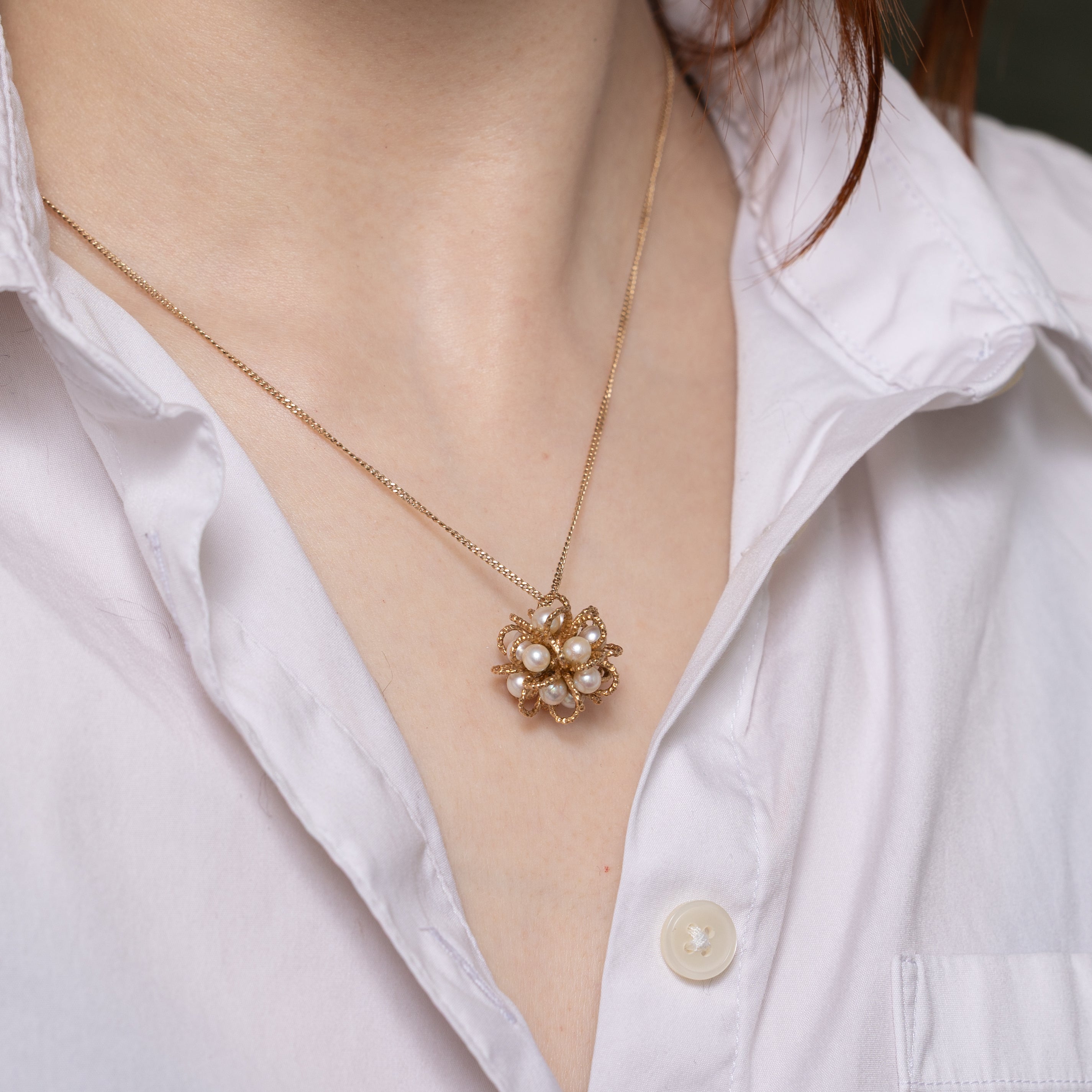 Round Pearl Cluster Pendant