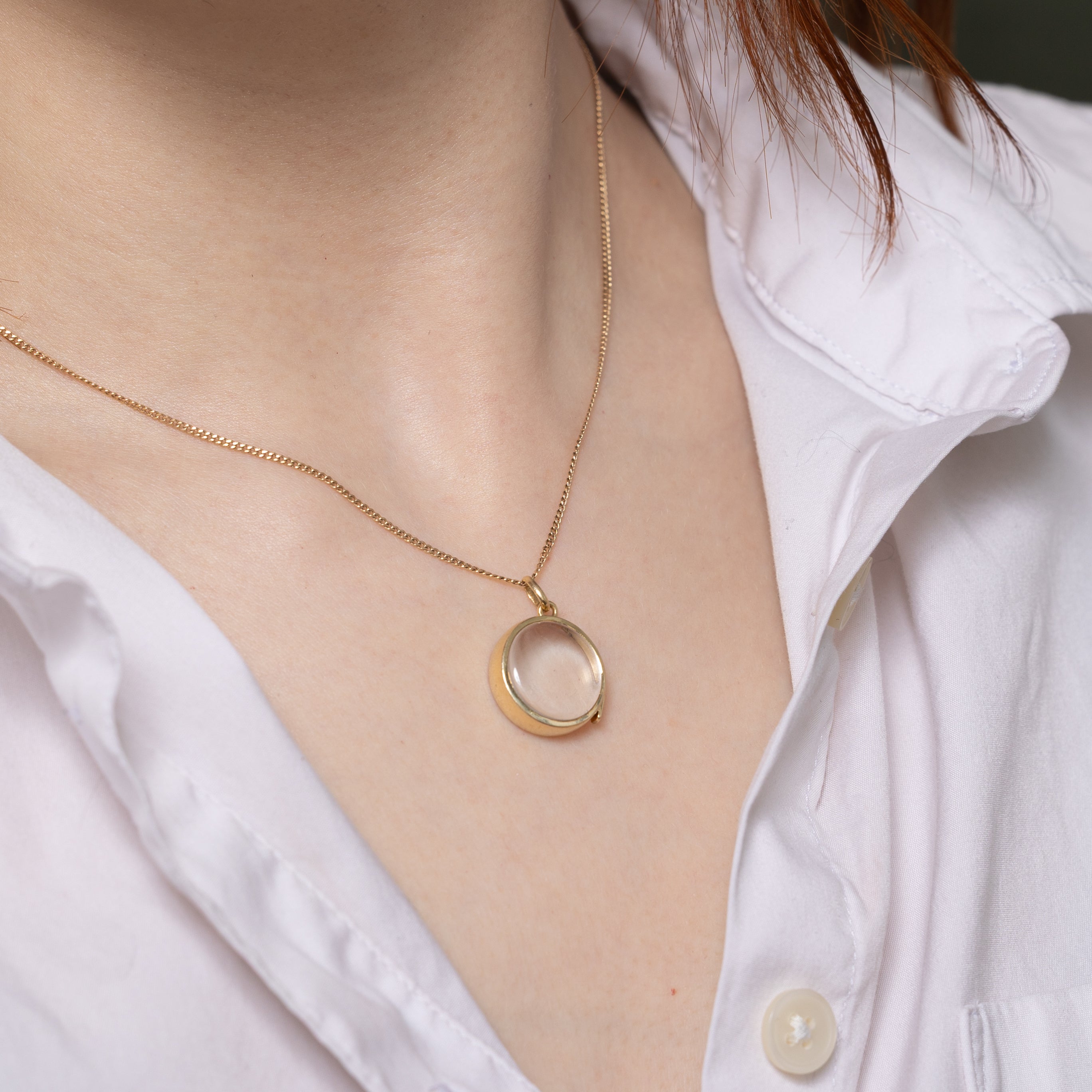 Yellow Gold Floating Diamond Pendant | 0.10ctw