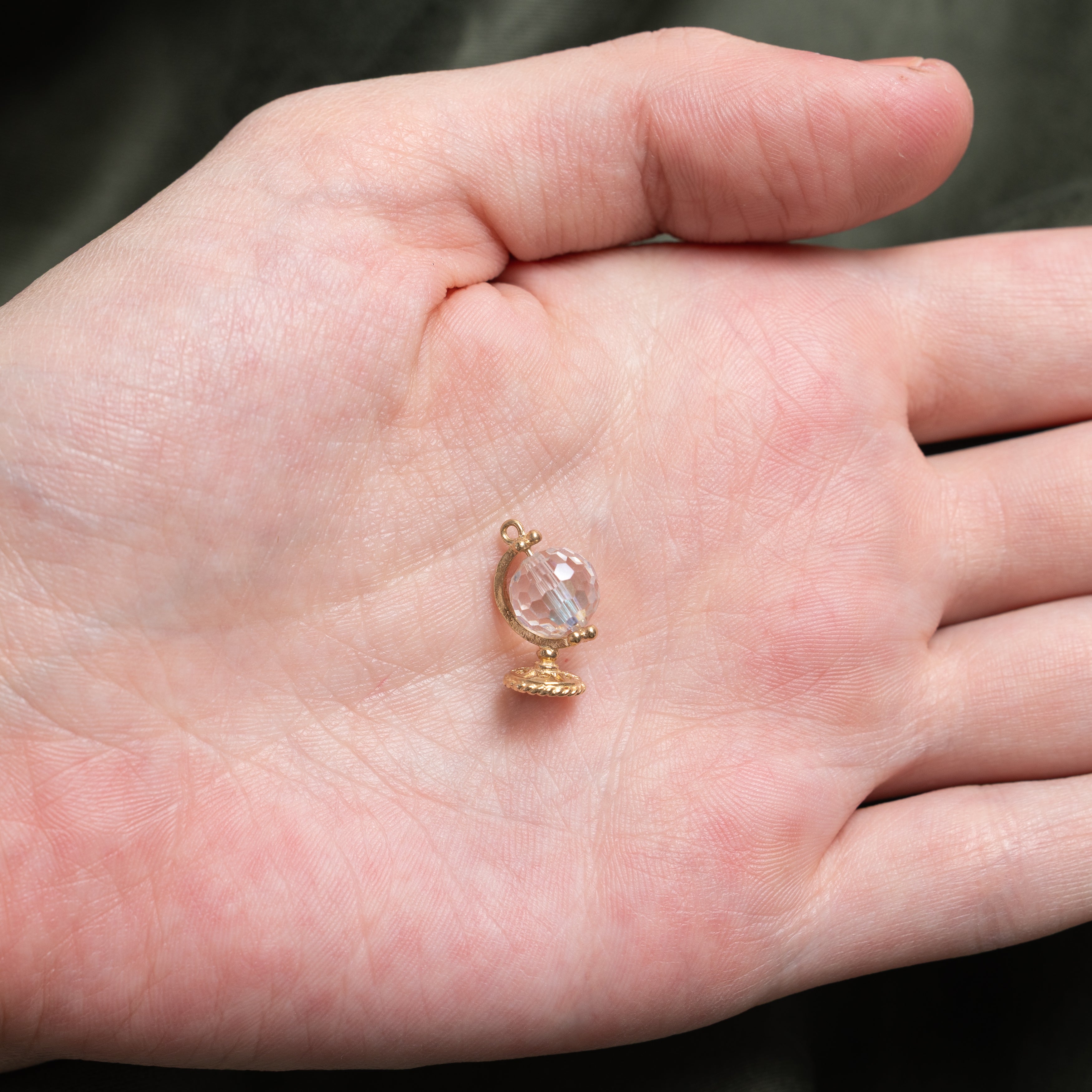 Coated Quartz Bead Globe Charm | 2.80ct