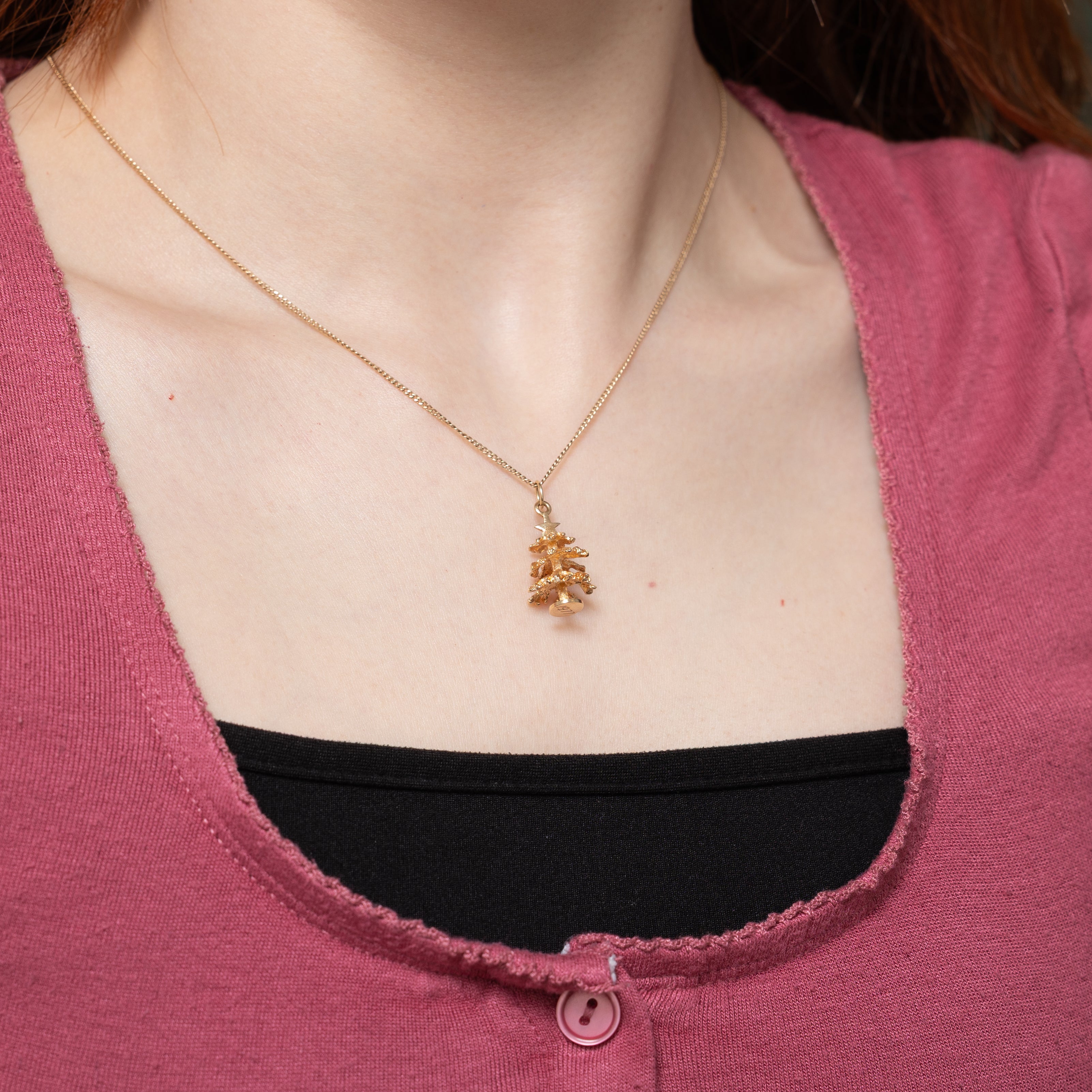 10k Yellow Gold Christmas Tree Charm