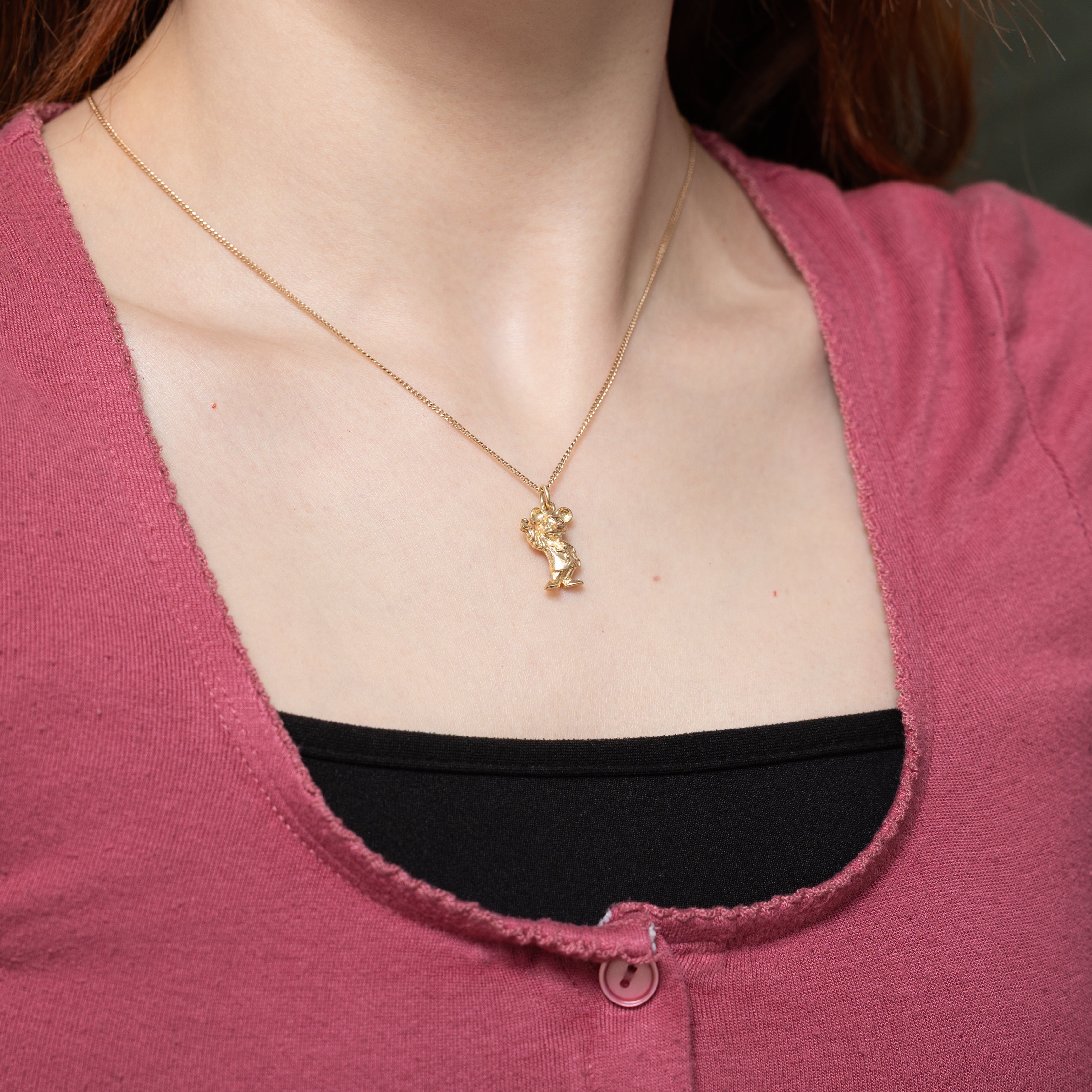 Breloque Mickey Mouse Disney en or jaune 14 carats