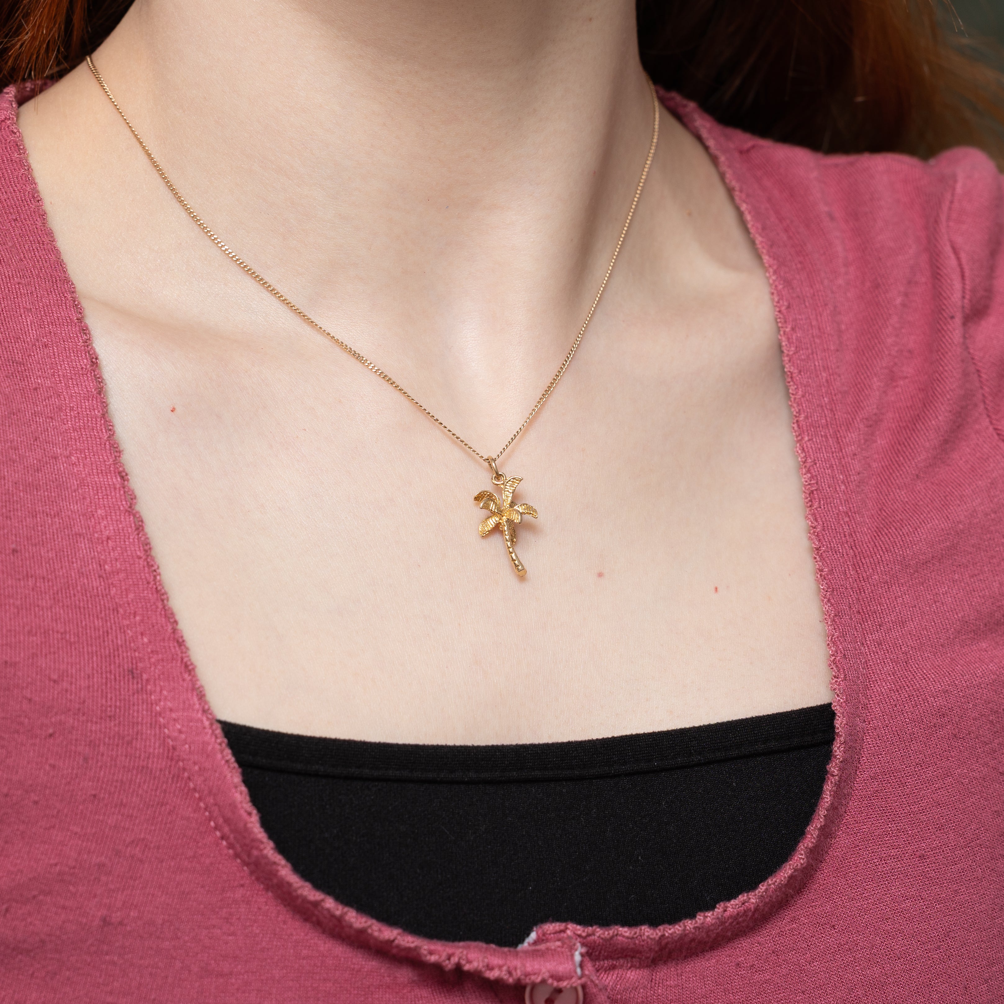 10k Yellow Gold Palm Tree Charm