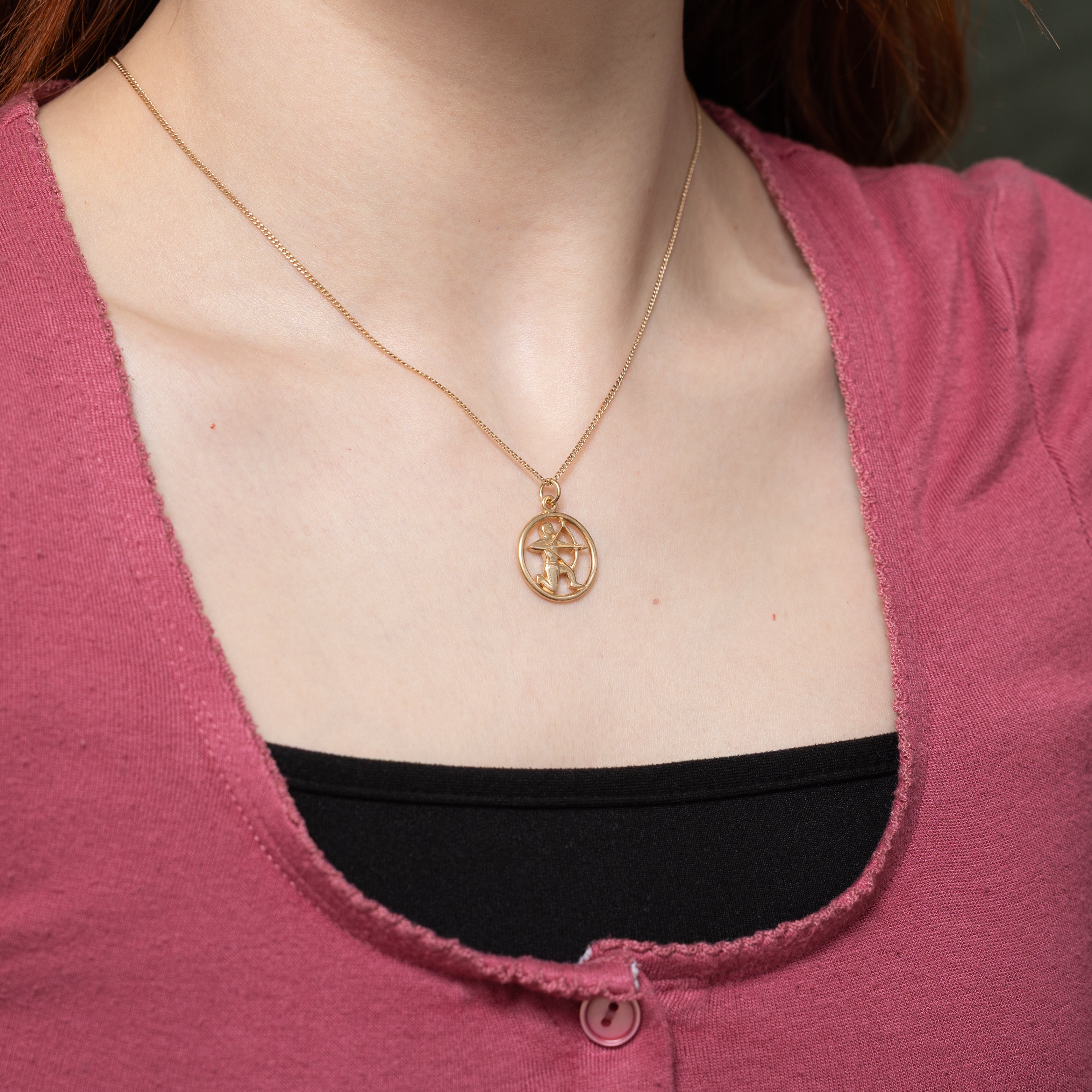 14k Yellow Gold Archer Charm