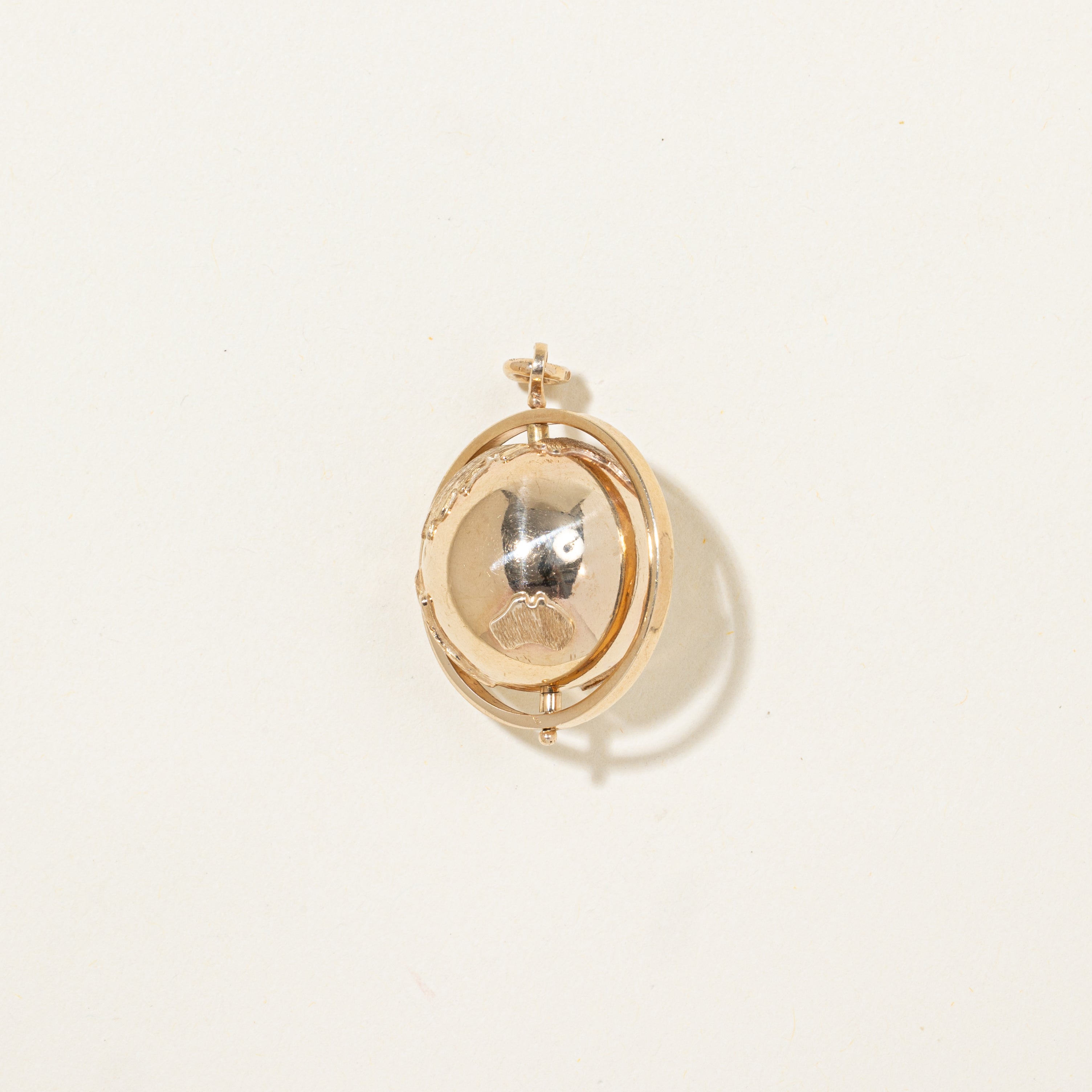 10k Yellow Gold Globe Charm