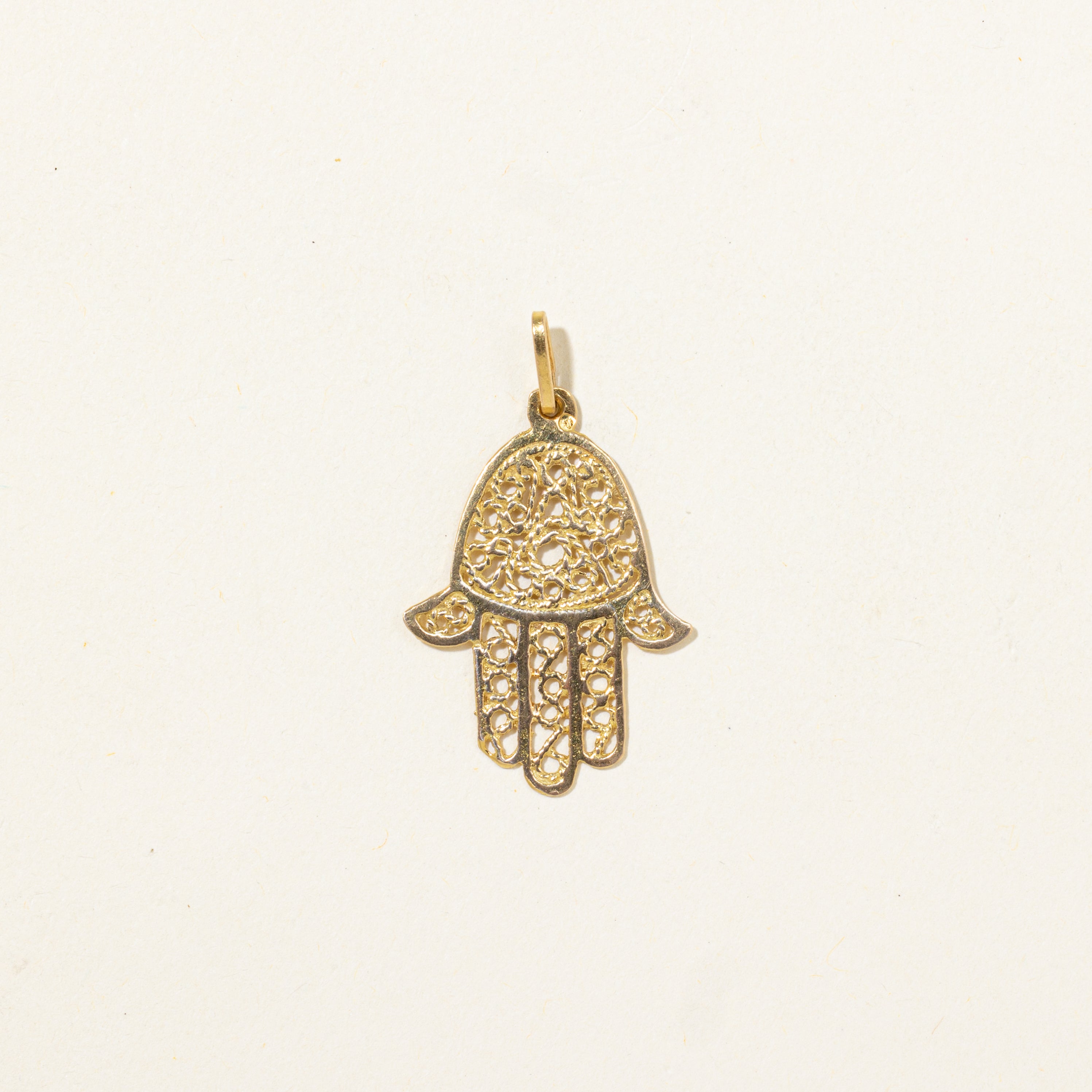 18k Yellow Gold Hamsa Charm