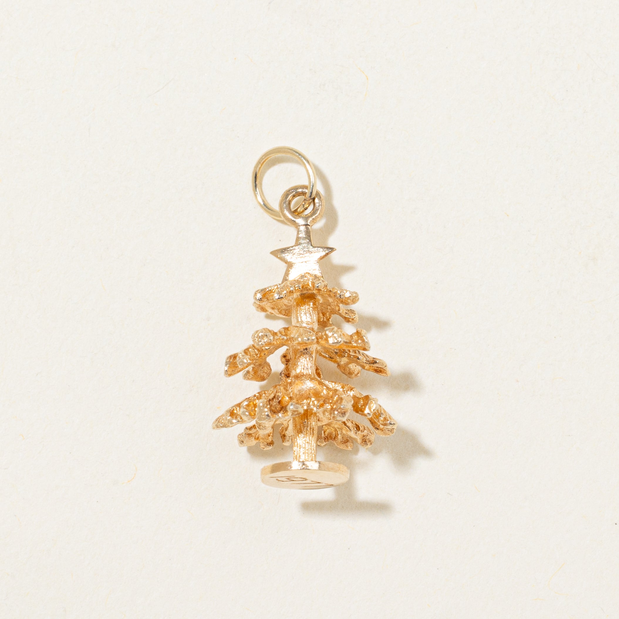 10k Yellow Gold Christmas Tree Charm