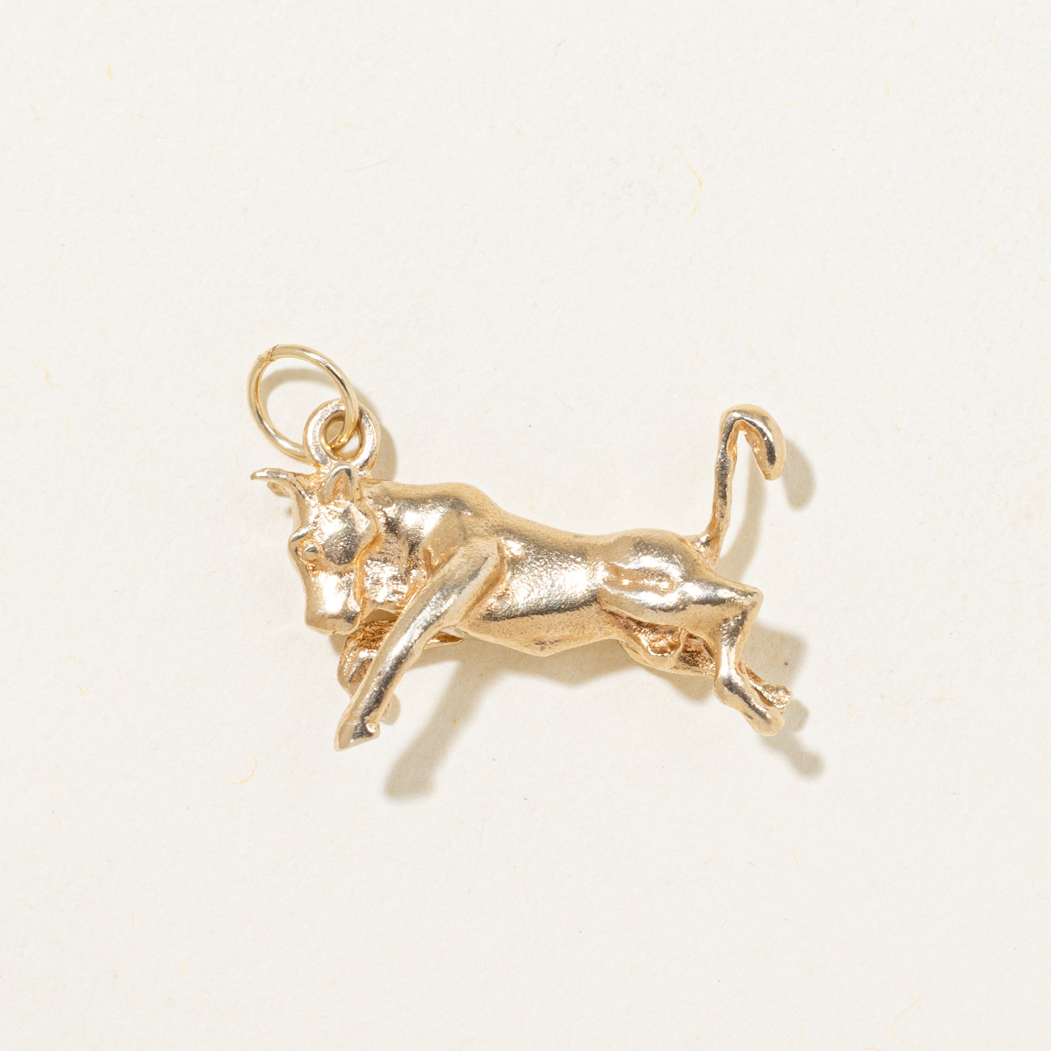 10k Yellow Gold Bull Charm