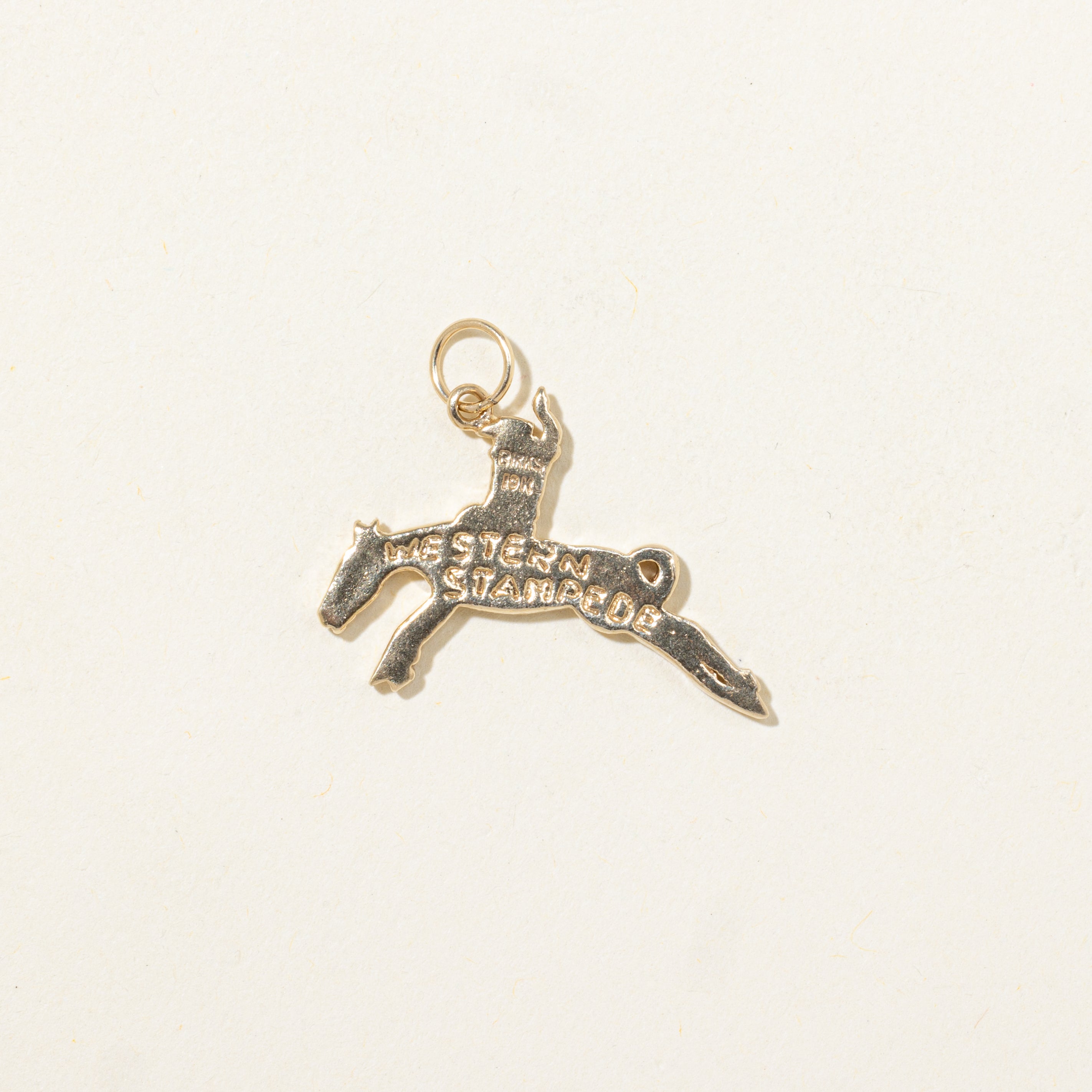 'Birks' 10k Yellow Gold Riding Cowboy Charm