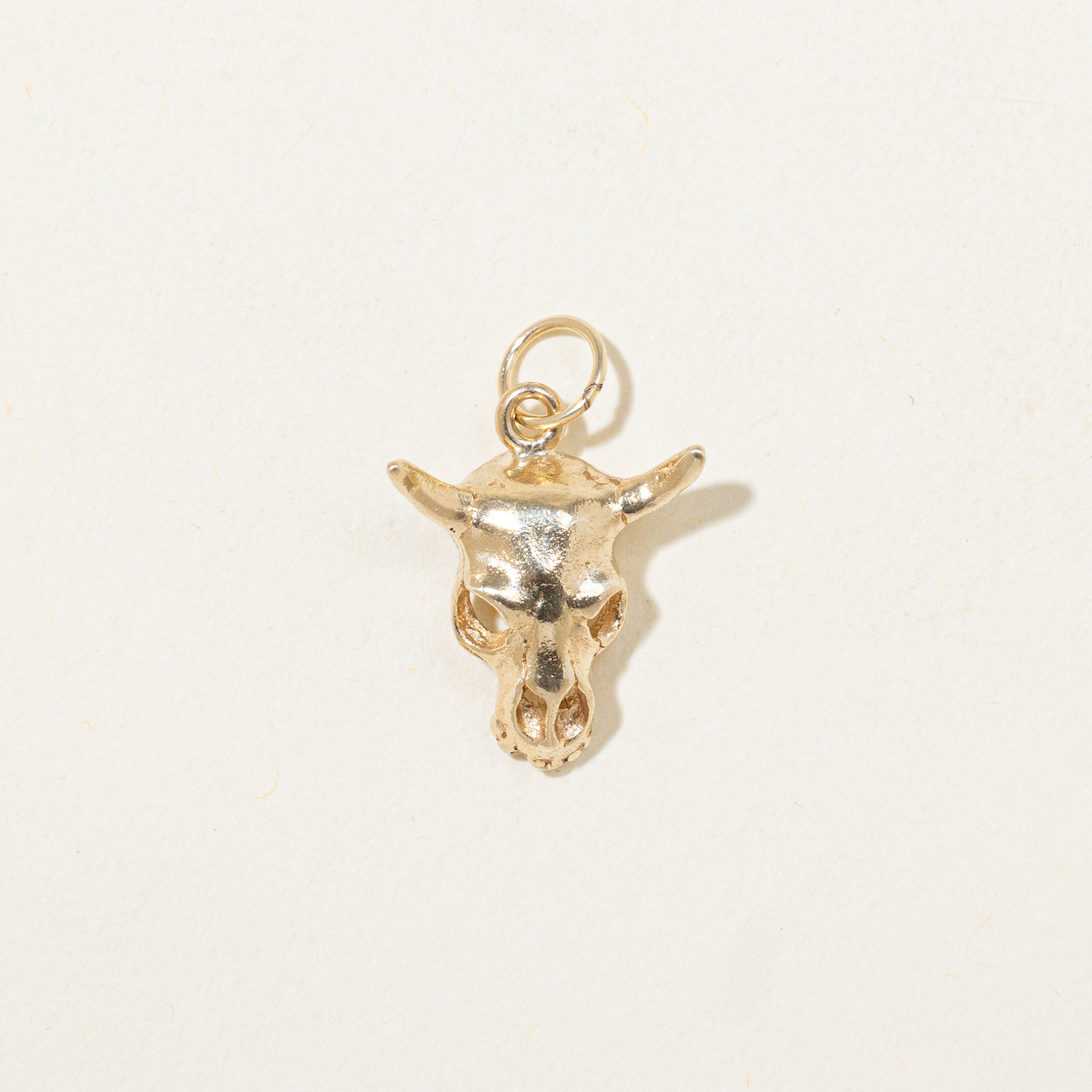 10k Yellow Gold Animal Skull Charm