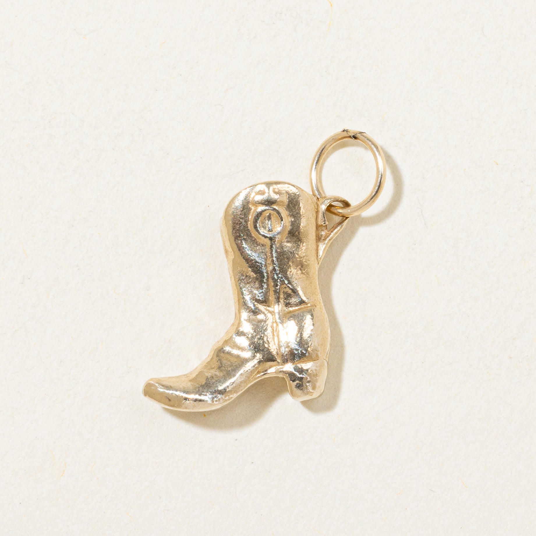 10k Yellow Gold Cowboy Boot Charm