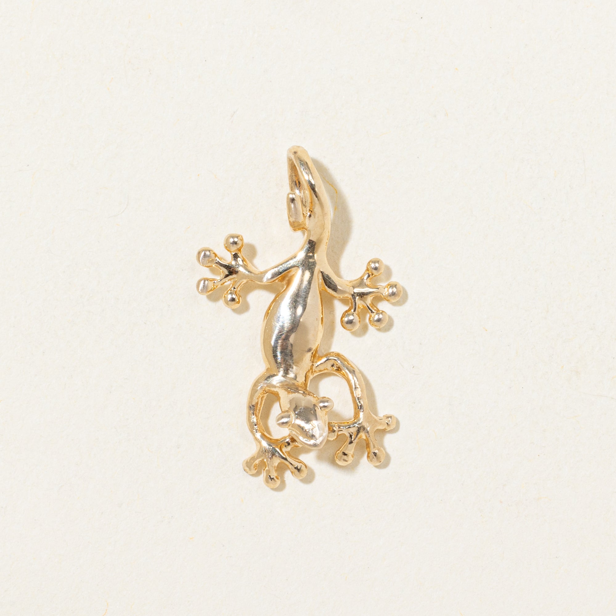 14k Yellow Gold Gekko Charm