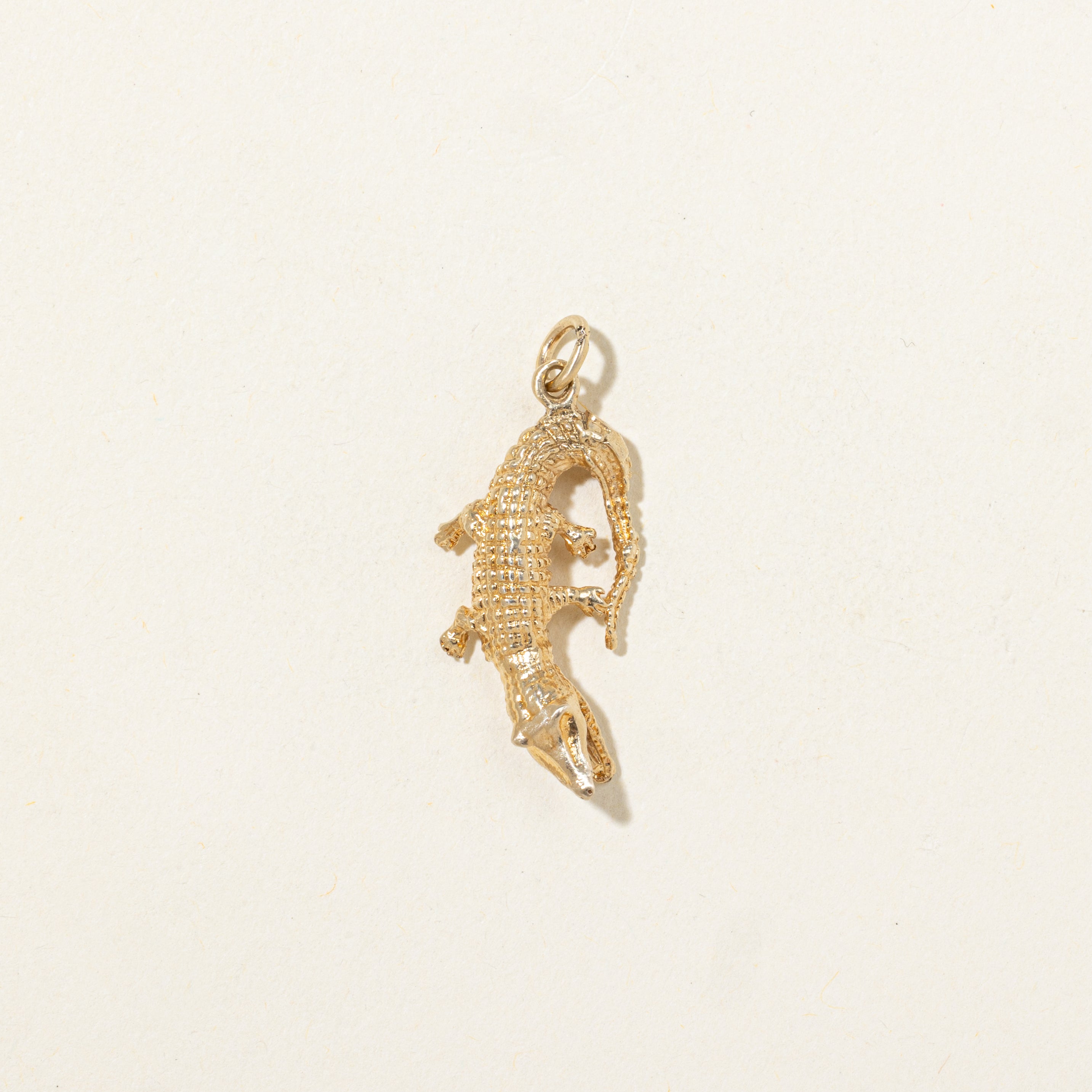 14k Yellow Gold Crocodile Charm