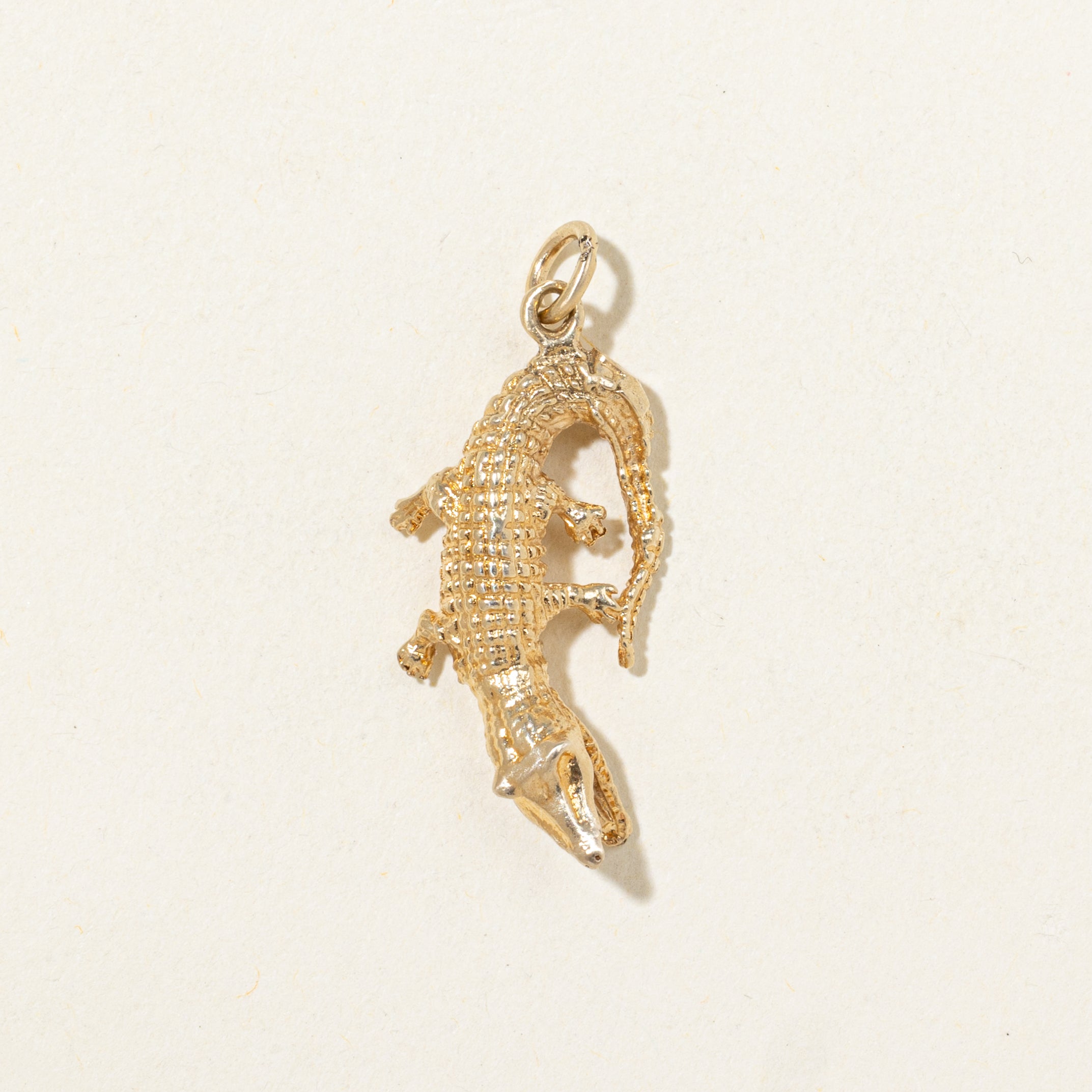 14k Yellow Gold Crocodile Charm