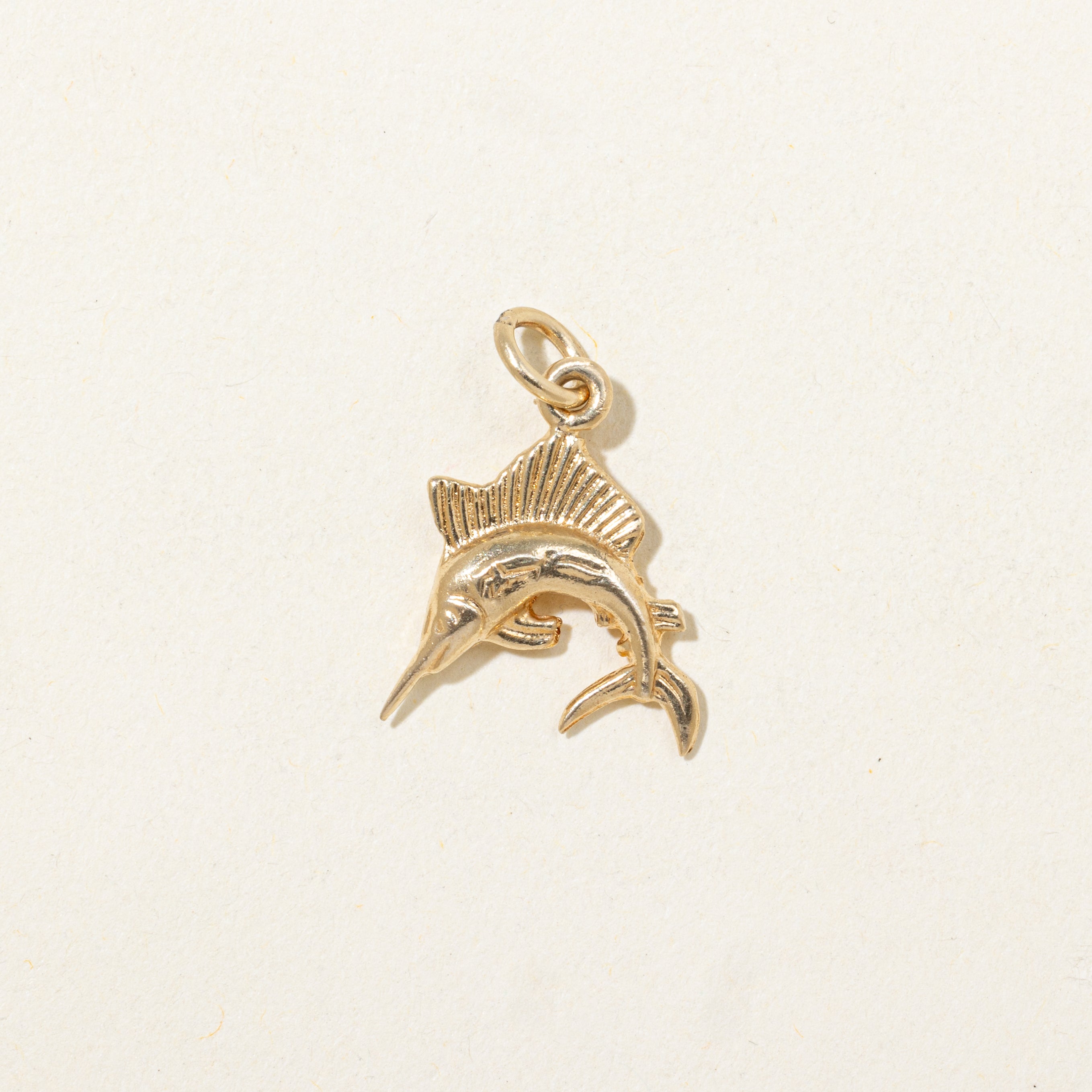14k Yellow Gold Swordfish Charm