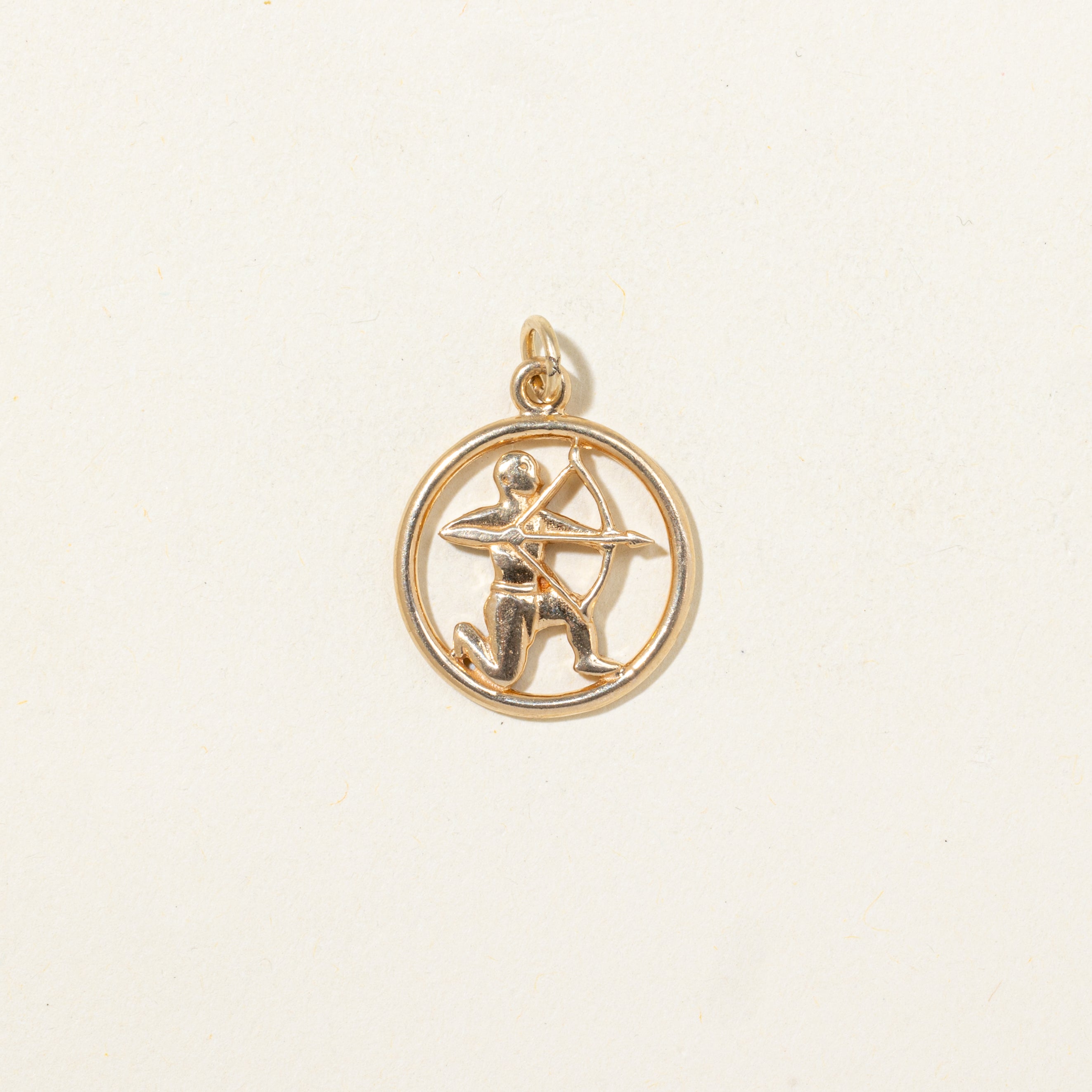 14k Yellow Gold Archer Charm