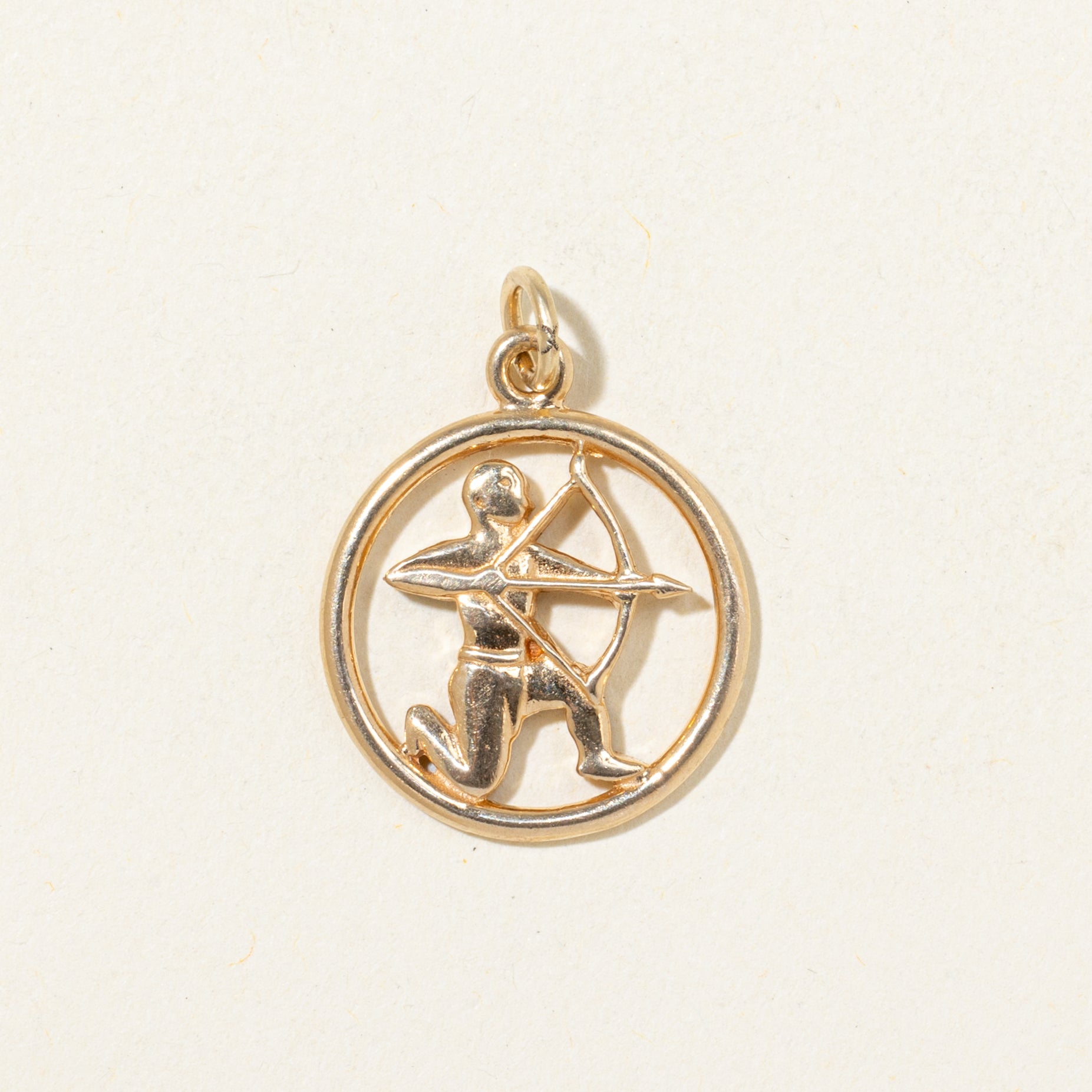14k Yellow Gold Archer Charm