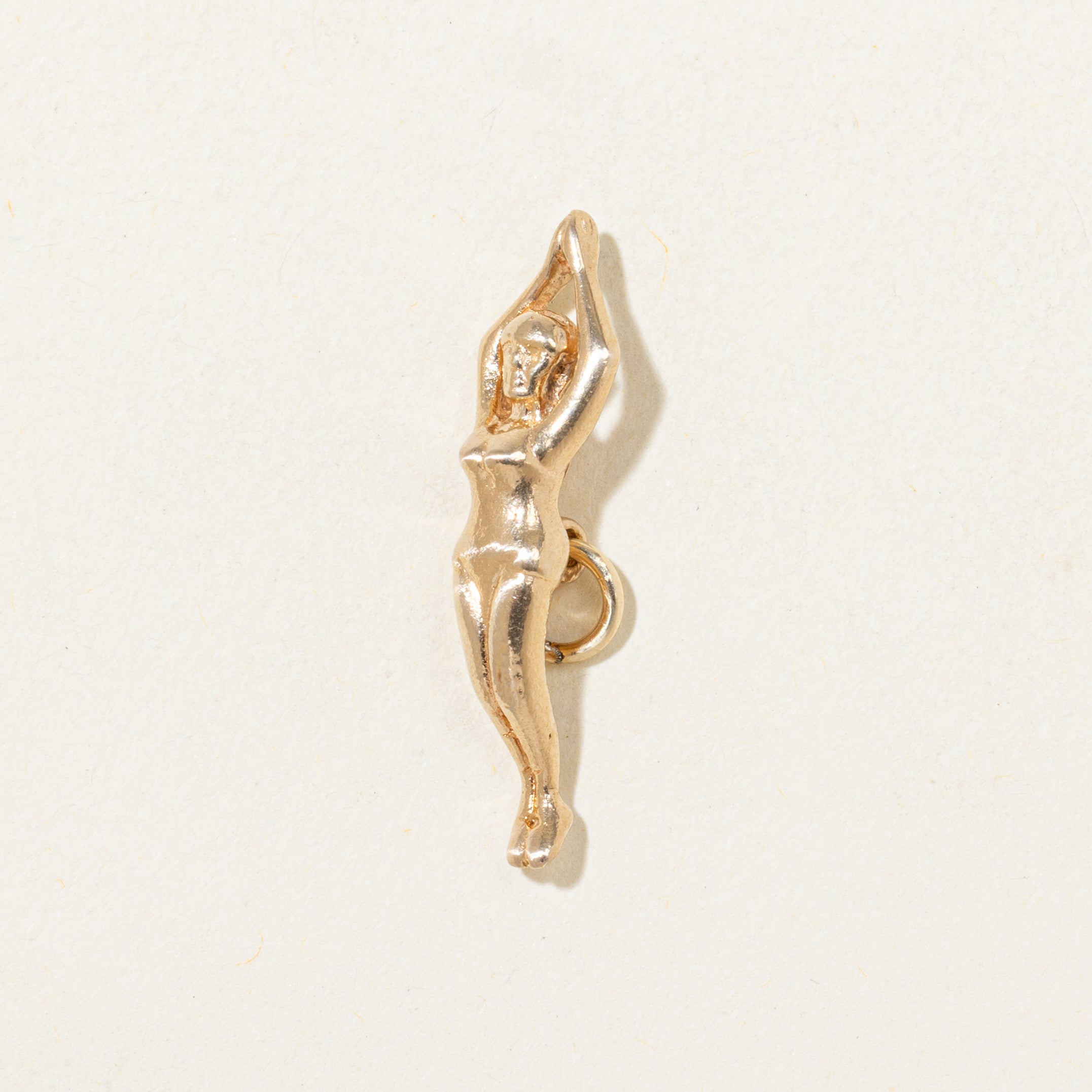14k Yellow Gold Diver Charm