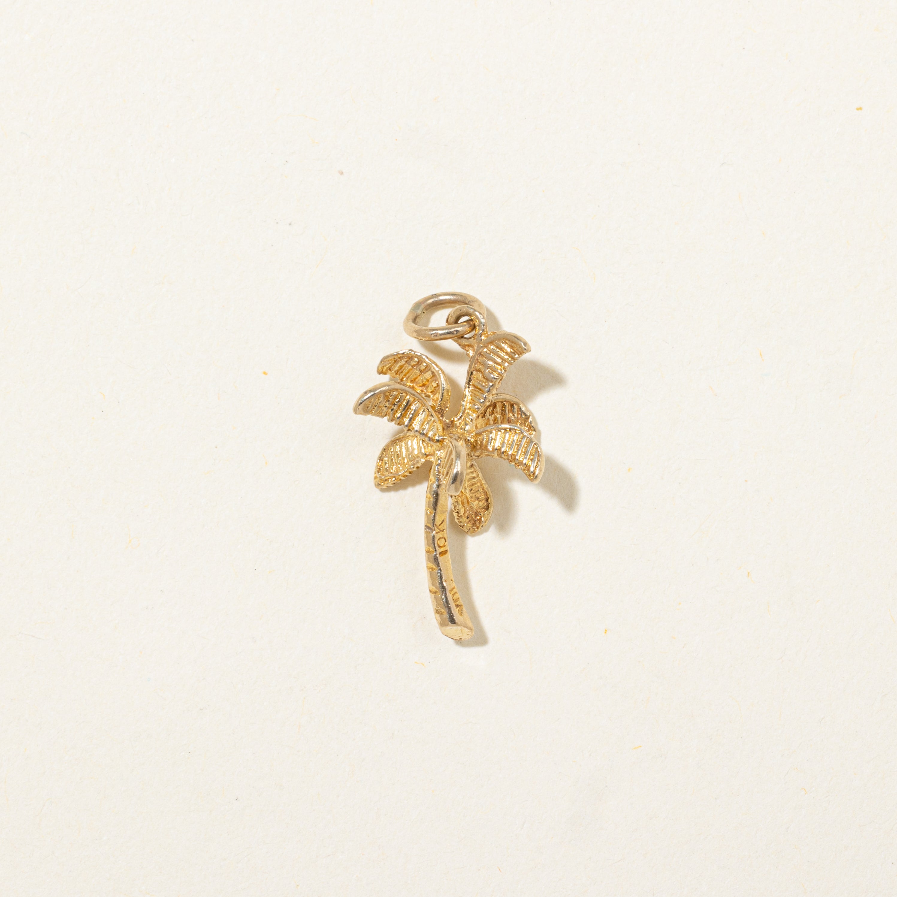 10k Yellow Gold Palm Tree Charm