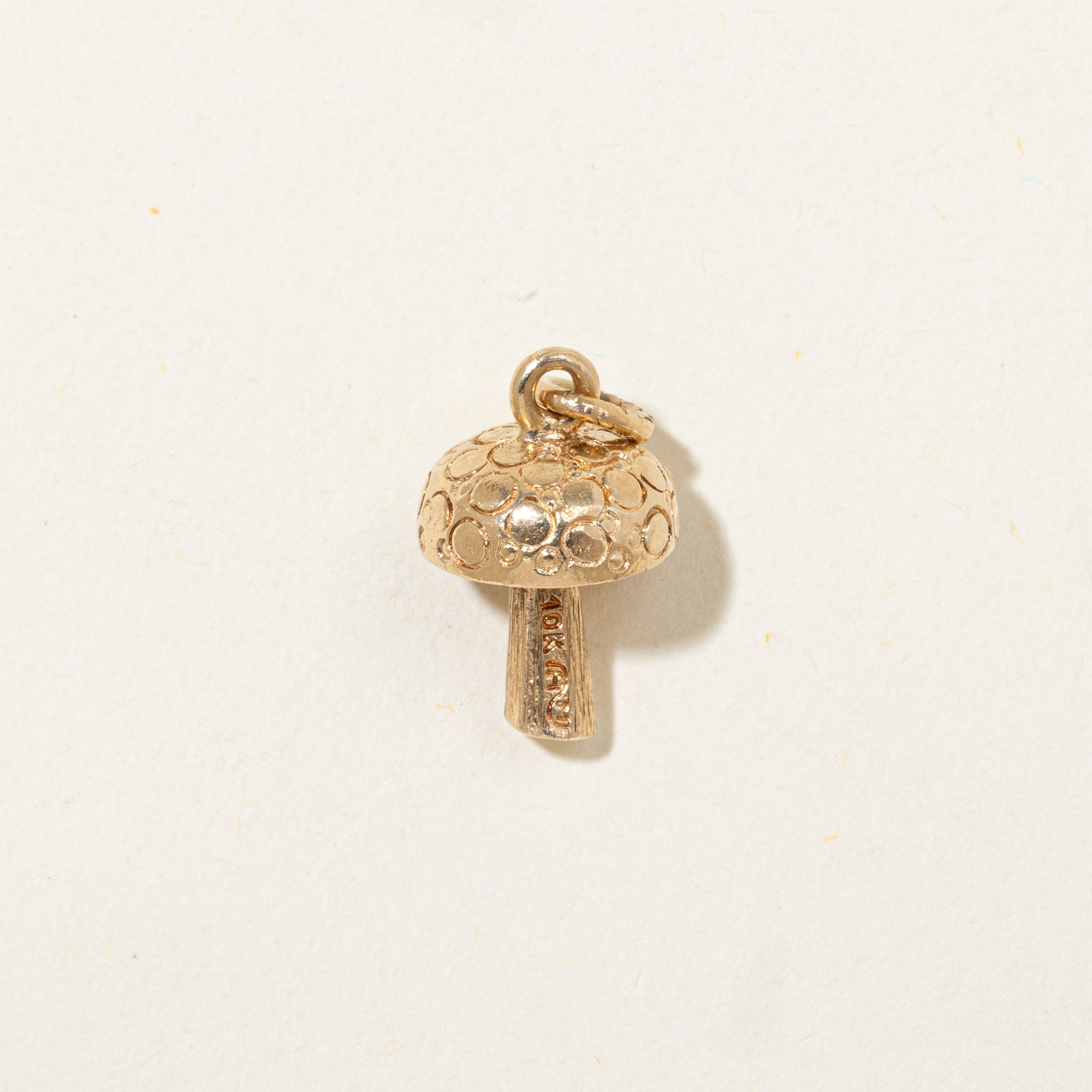 10k Yellow Gold Mushroom Charm