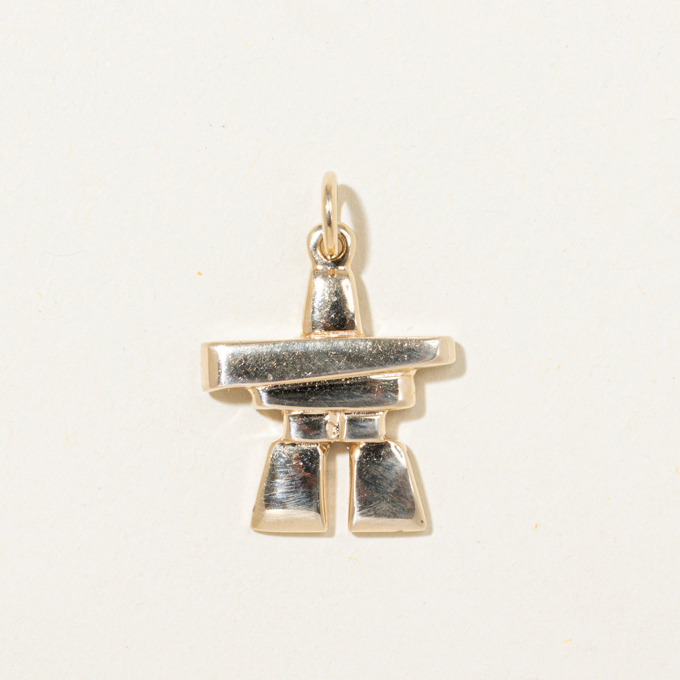 10k Yellow Gold Indigenous Inukshuk Charm