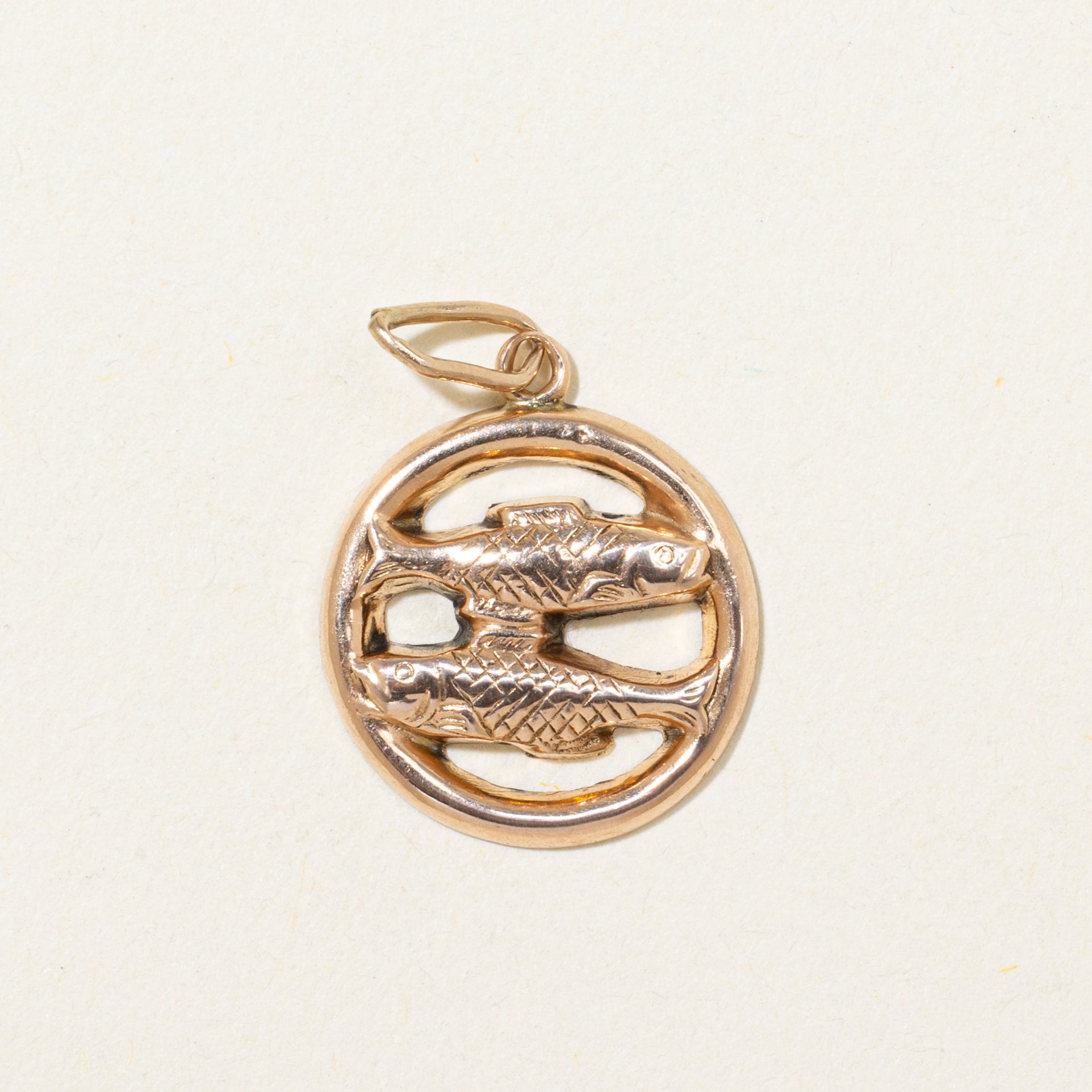 10k Yellow Gold Pisces Zodiac Charm