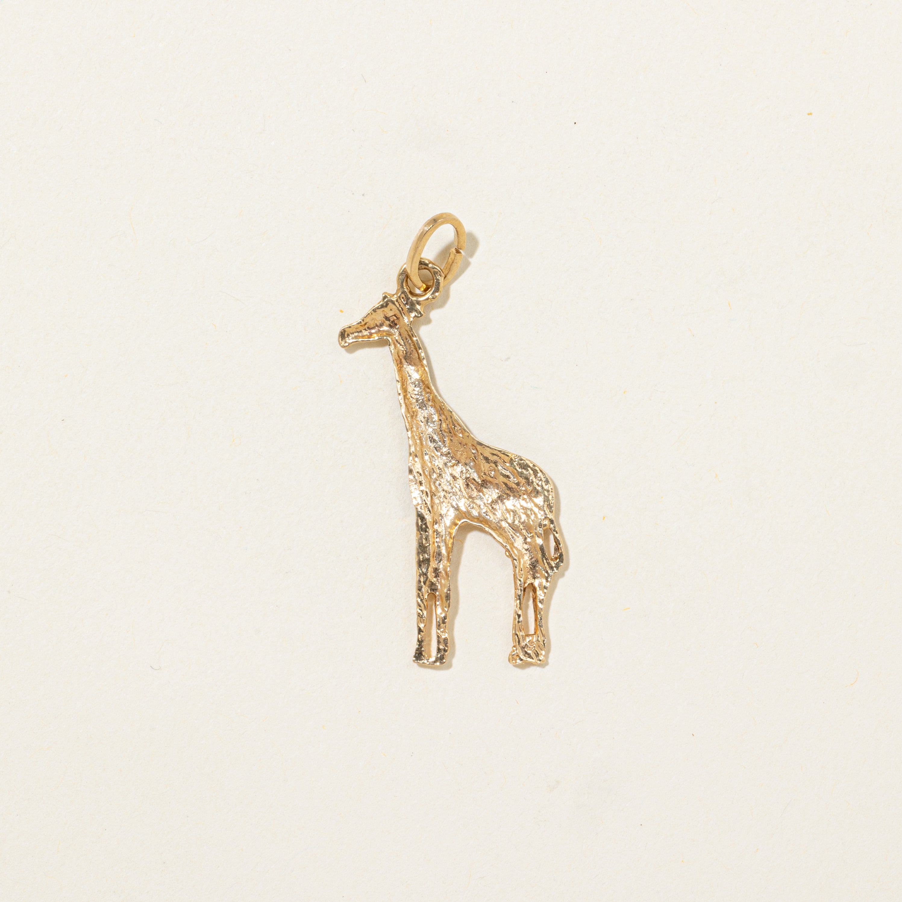 10k Yellow Gold Giraffe Enamel Charm