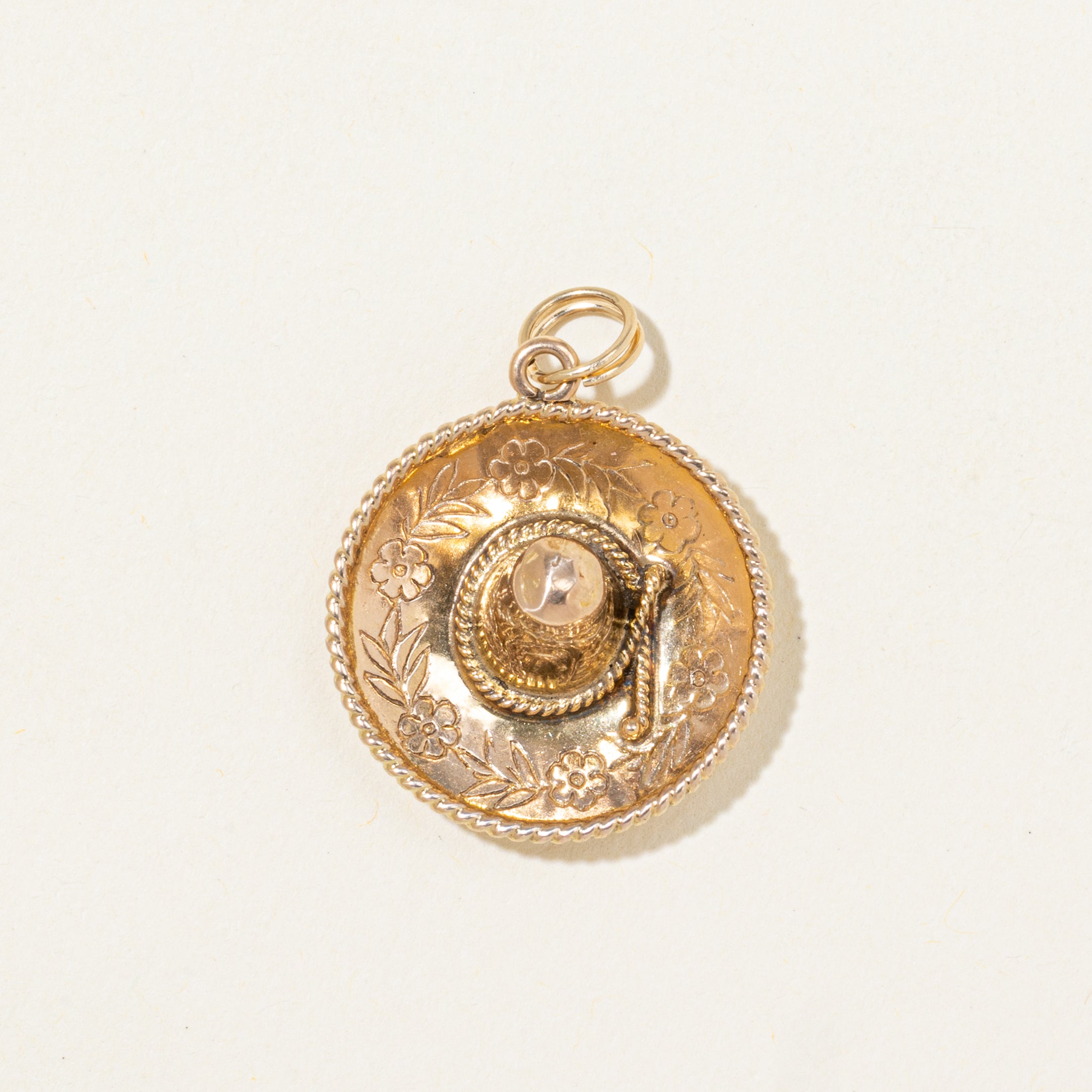 14k Yellow Gold Sombrero Charm