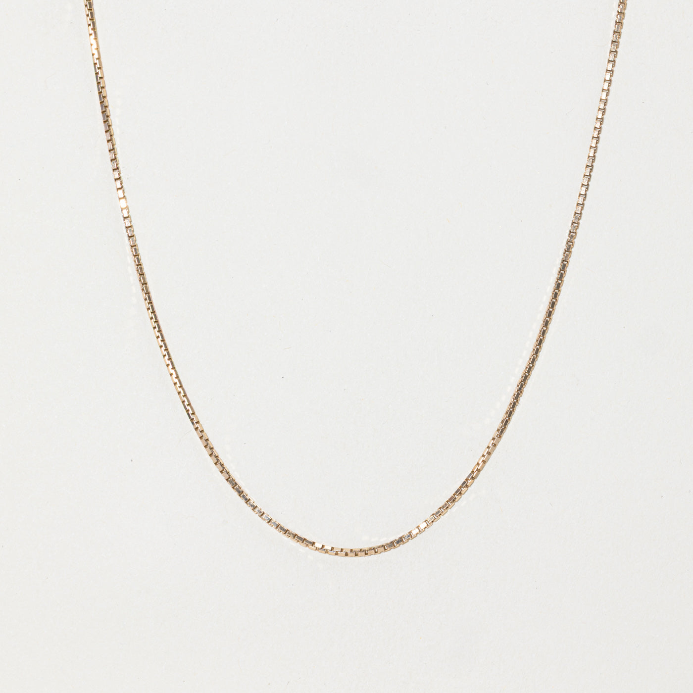 10k Yellow Gold Box Link Chain | 20"