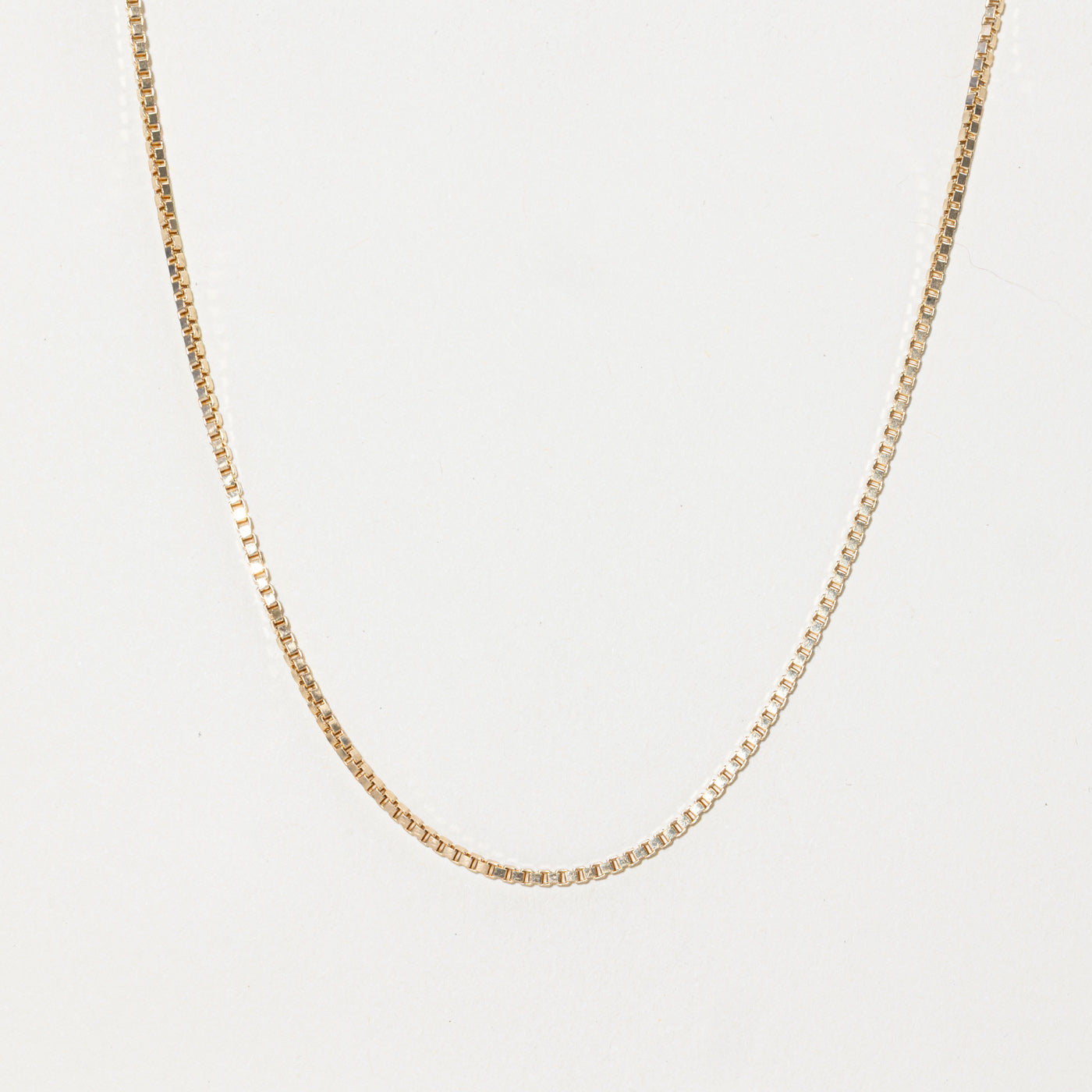 10k Yellow Gold Box Link Chain | 22"