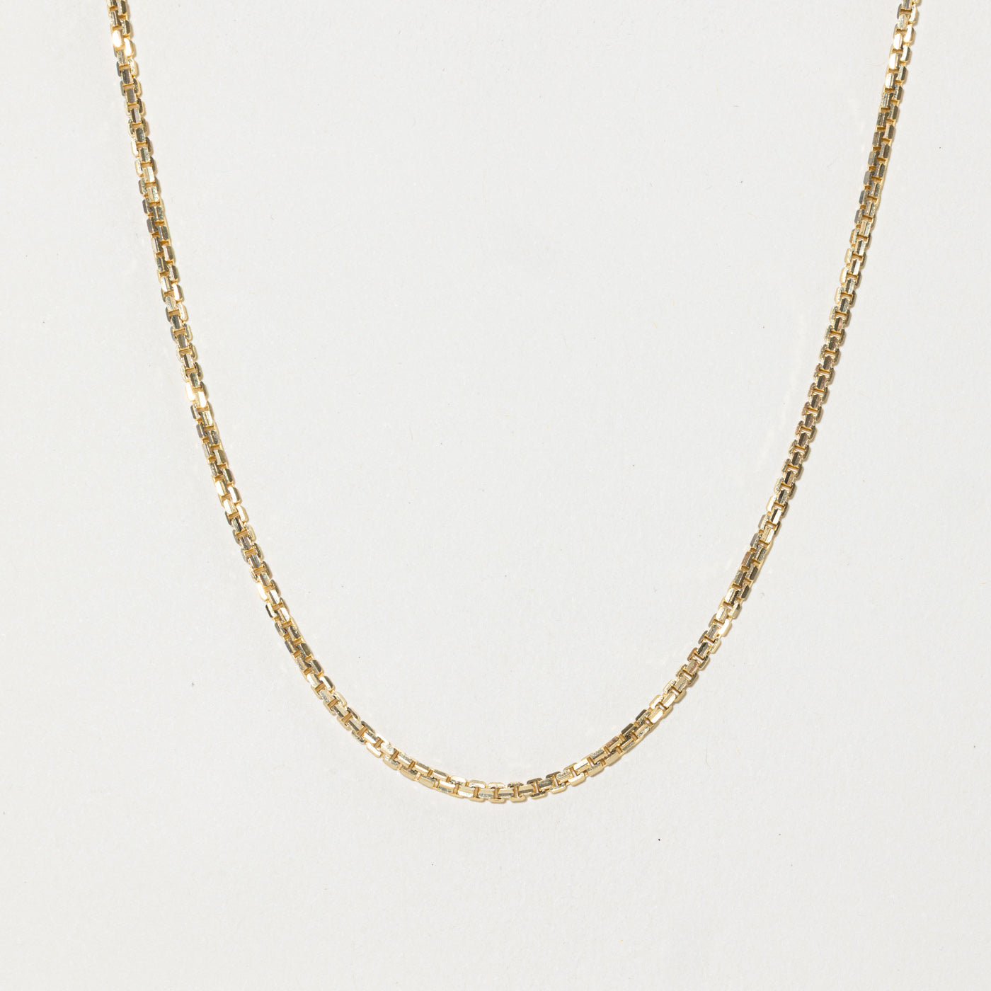 10k Yellow Gold Box Link Chain | 24"