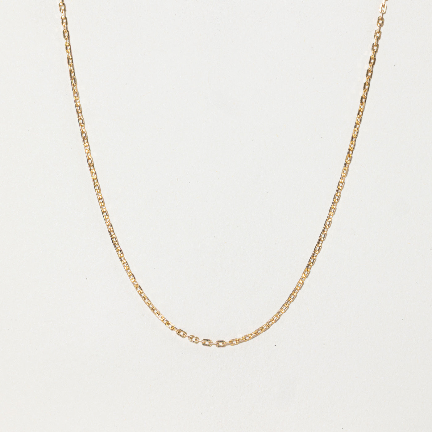 Chaîne à maillons câble en or jaune 10 carats | 50 cm