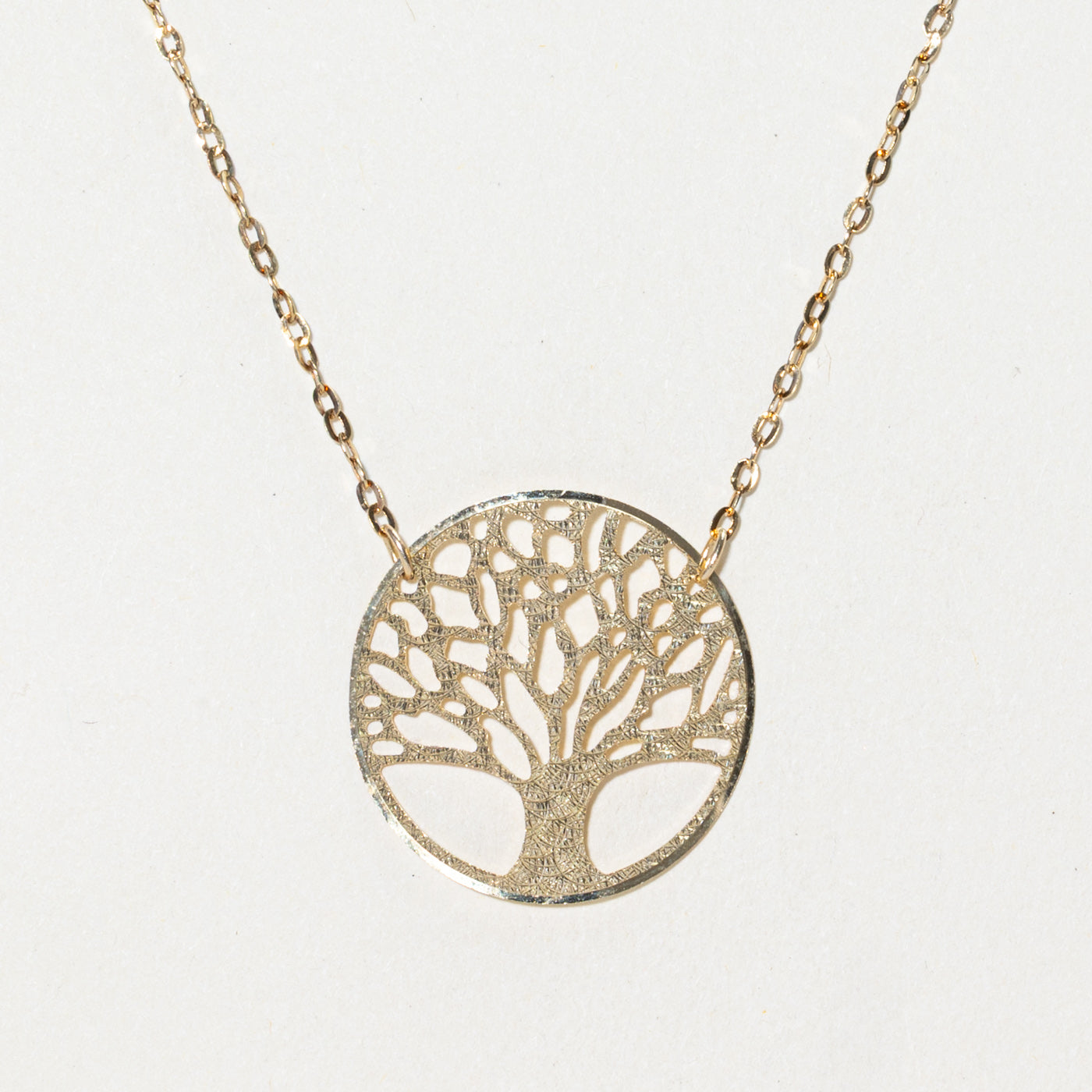 14k Yellow Gold Tree of Life Pendant Necklace | 18"