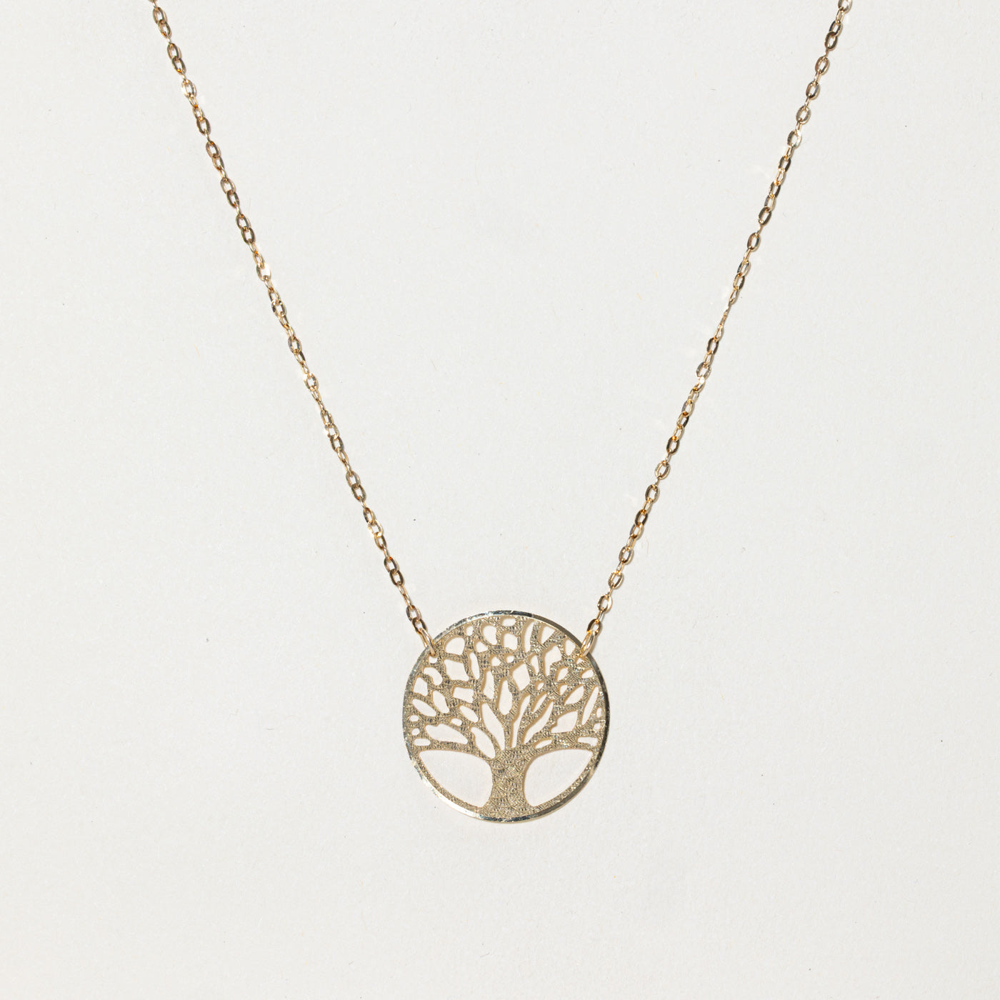 14k Yellow Gold Tree of Life Pendant Necklace | 18"