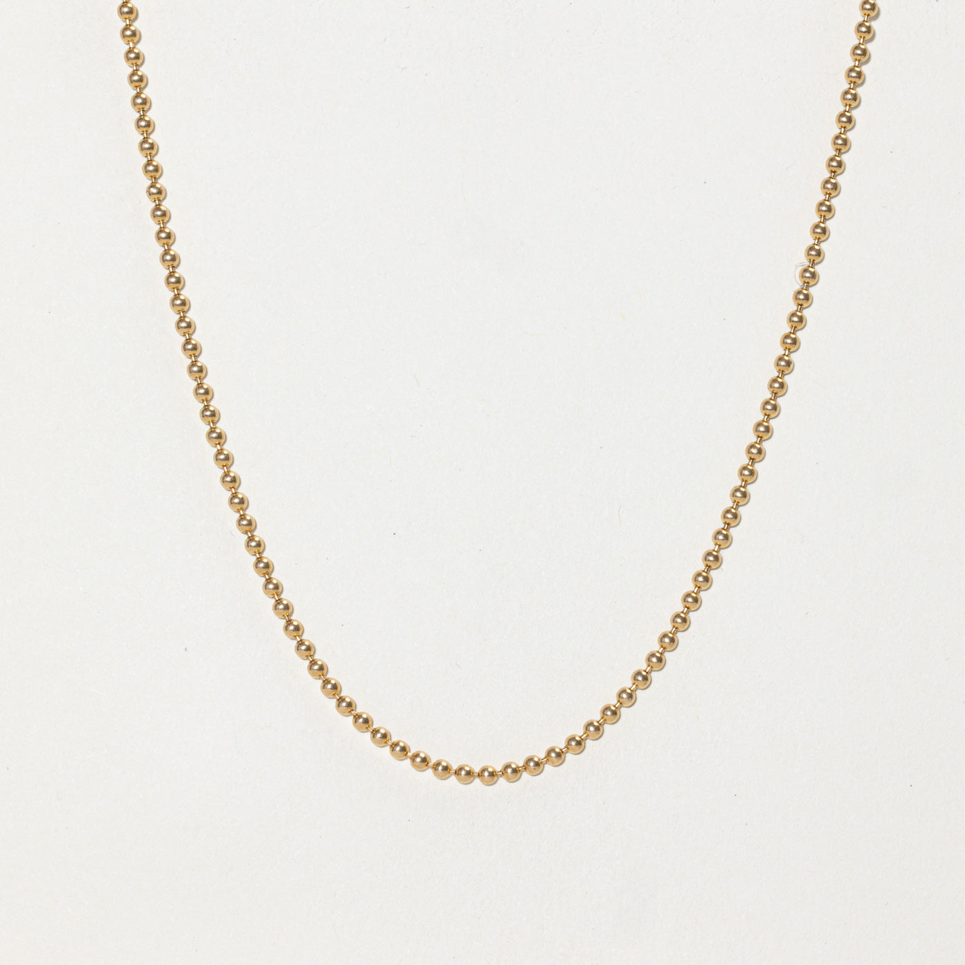 14 Yellow Gold Bead Chain | 19"
