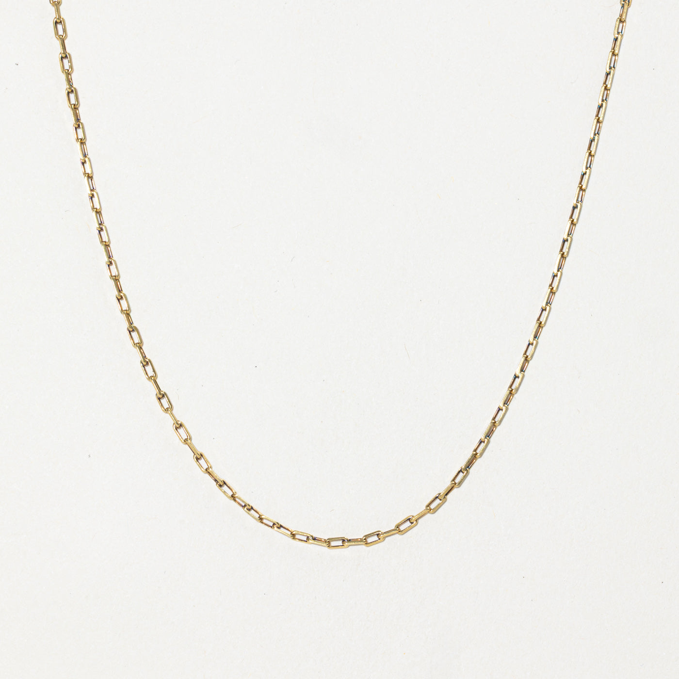 18k Yellow Gold Paperclip Chain | 22"