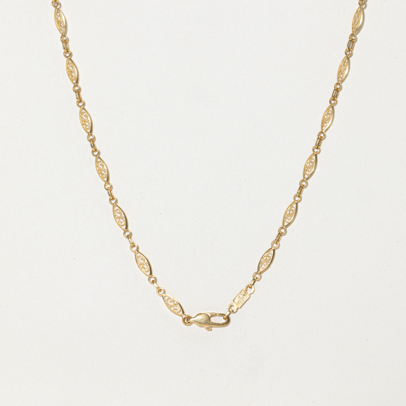 18k Yellow Gold Filigree Chain | 31"