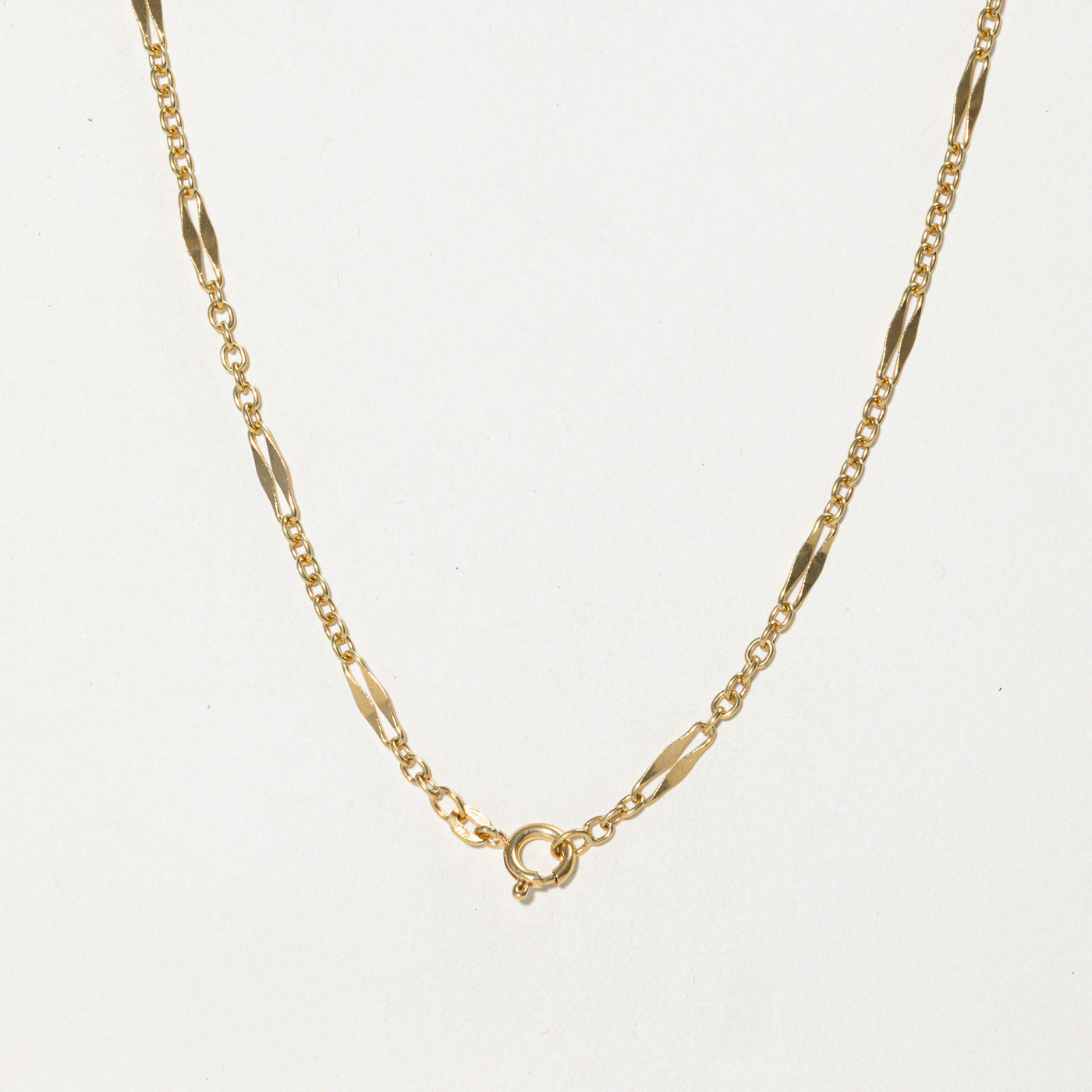 18k Yellow Gold Mixed Link Chain | 35"