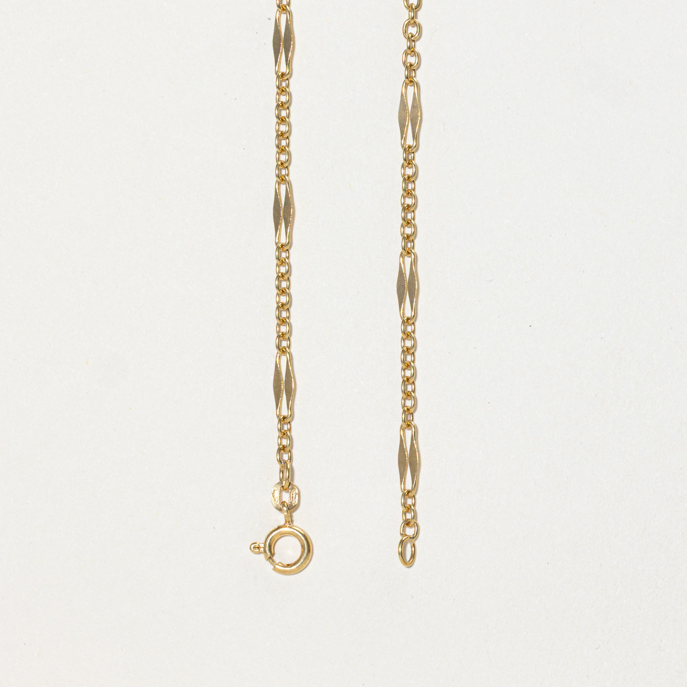 18k Yellow Gold Mixed Link Chain | 35"