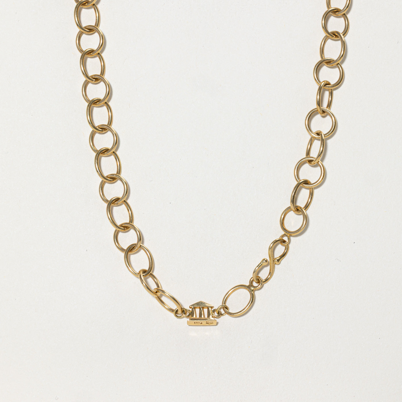 18k Yellow Gold Cable Link Chain | 24"