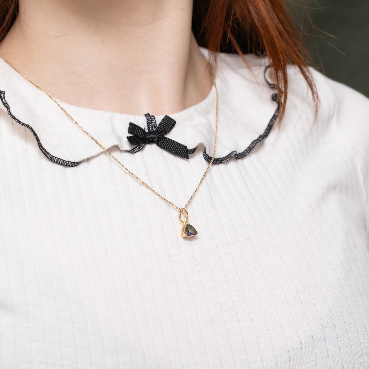 Trillion Cut Mystic Topaz Pendant | 0.88ct