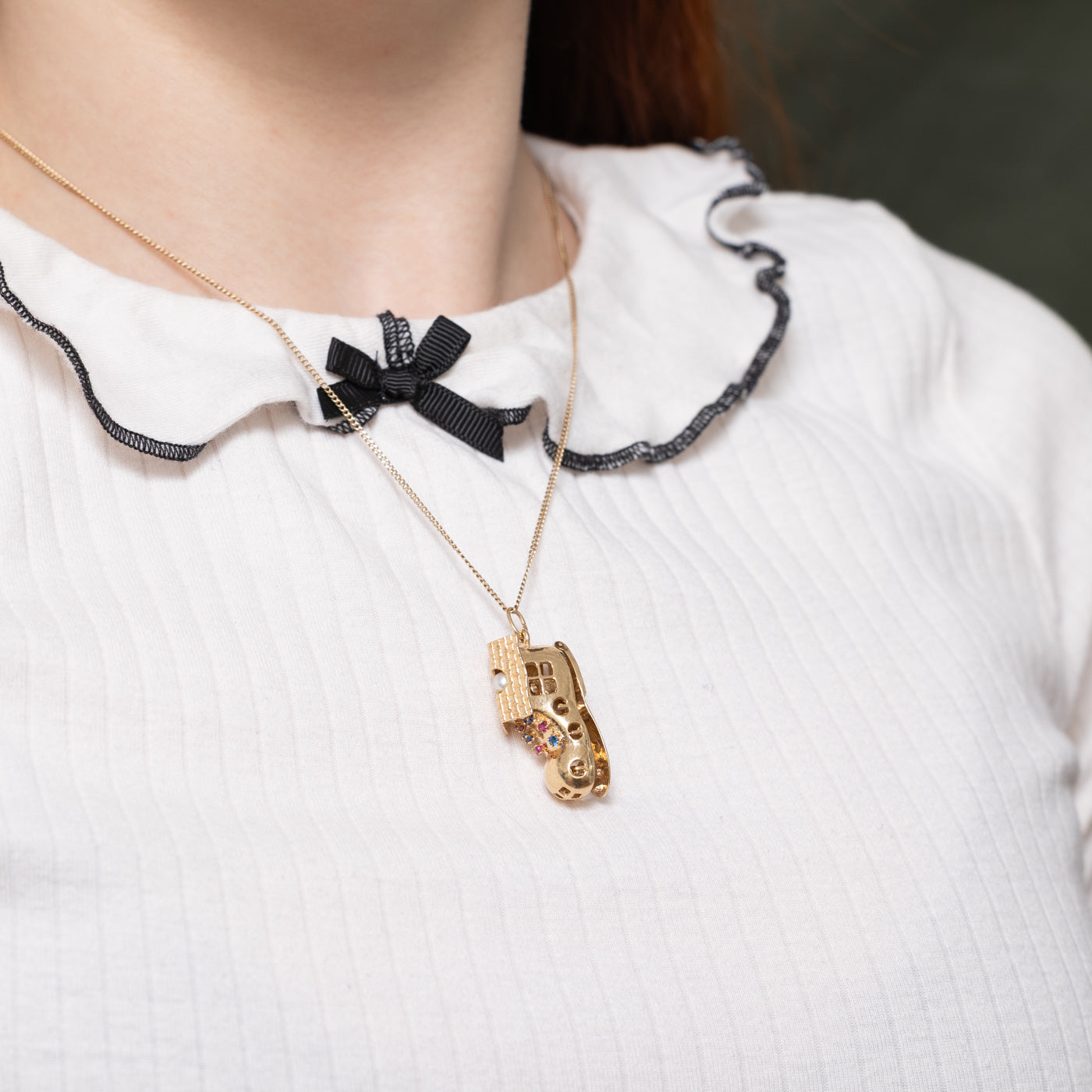 Multi Gemstone Shoe House Charm | 0.16ctw