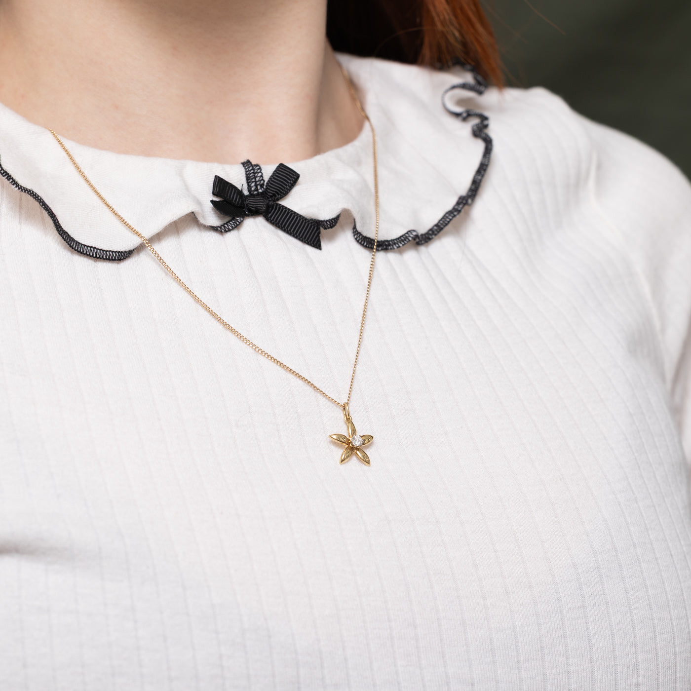 Diamond Flower Pendant | 0.12ct