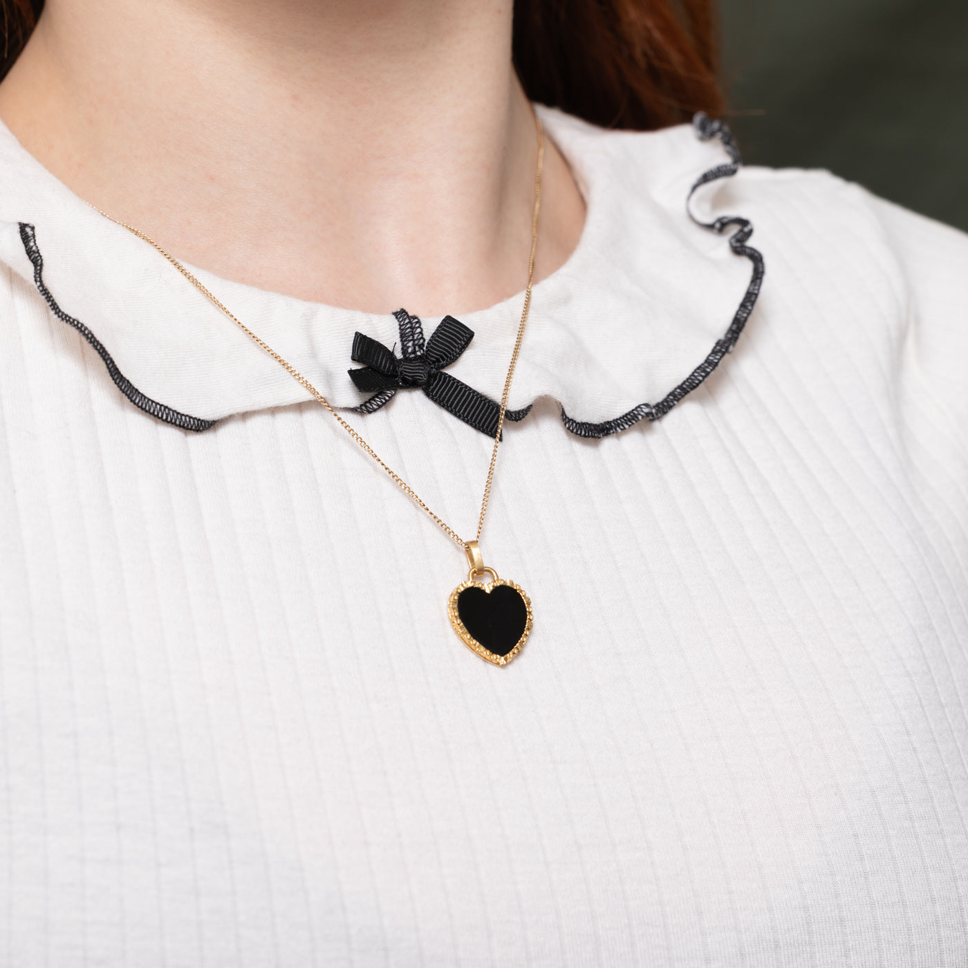 18k Onyx Heart Pendant | 1.86ct