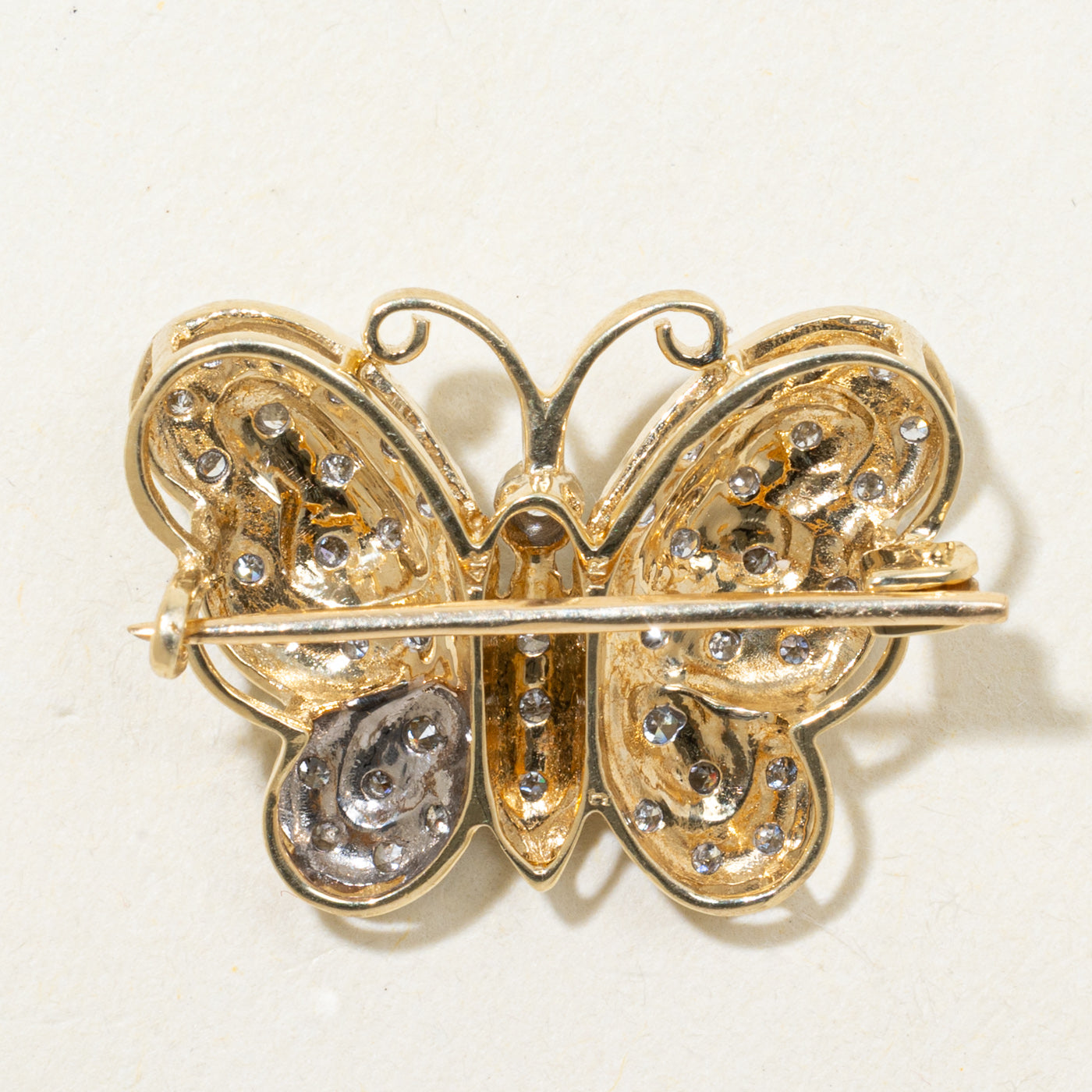 Diamond Butterfly Brooch | 0.54ctw
