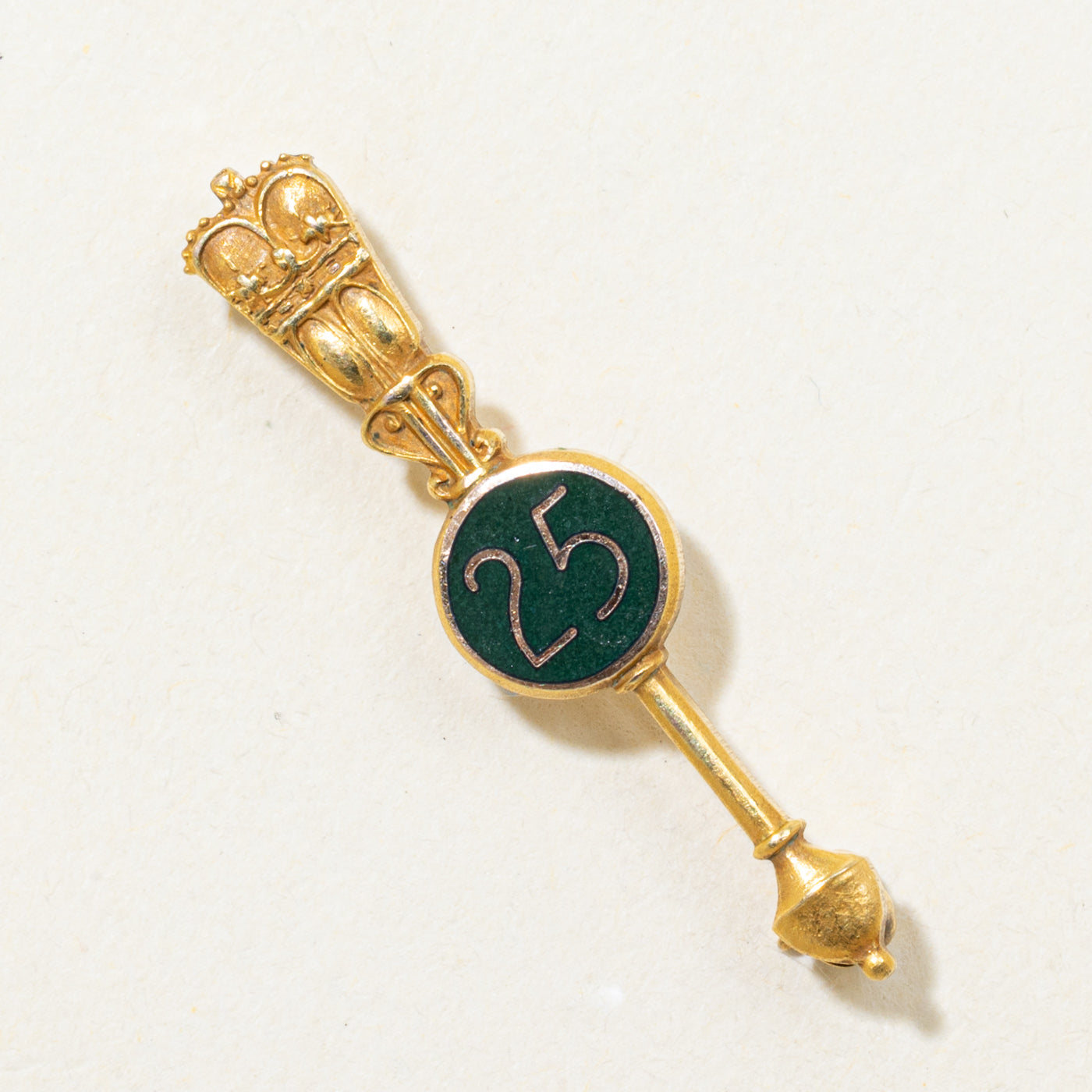 'Birks' 10k Yellow Gold "25" Sceptre Brooch