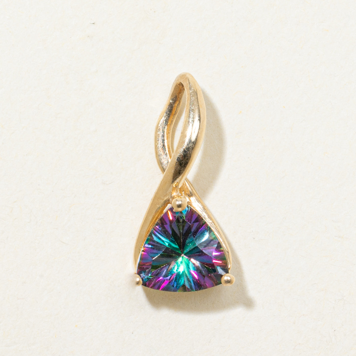 Trillion Cut Mystic Topaz Pendant | 0.88ct